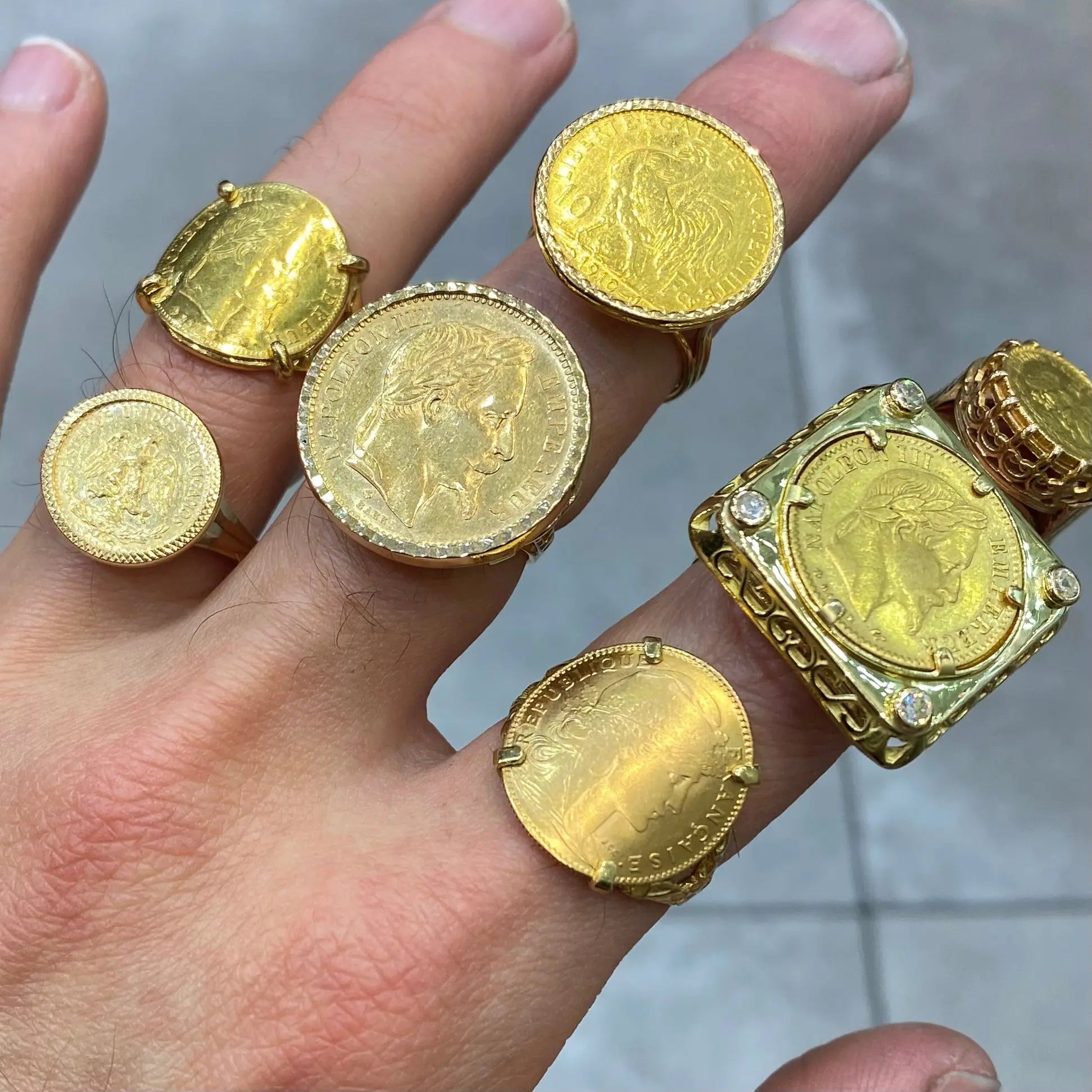 Bagues Pieces Or Pieces Napoleon Marianne Fremont