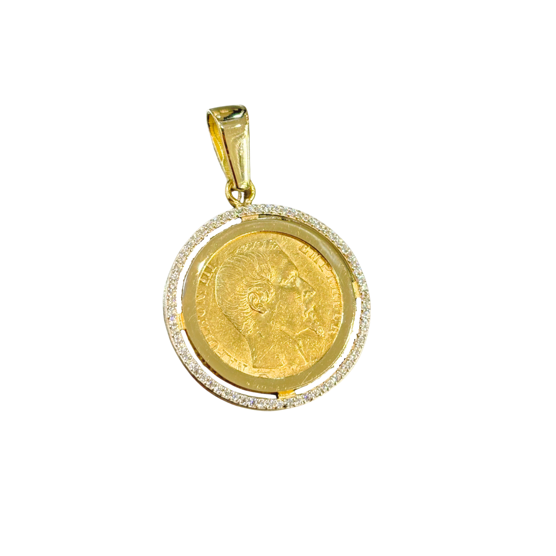 Pendentif Pièce - Or Jaune 750 & Pièce Or 20 Francs Napoléon