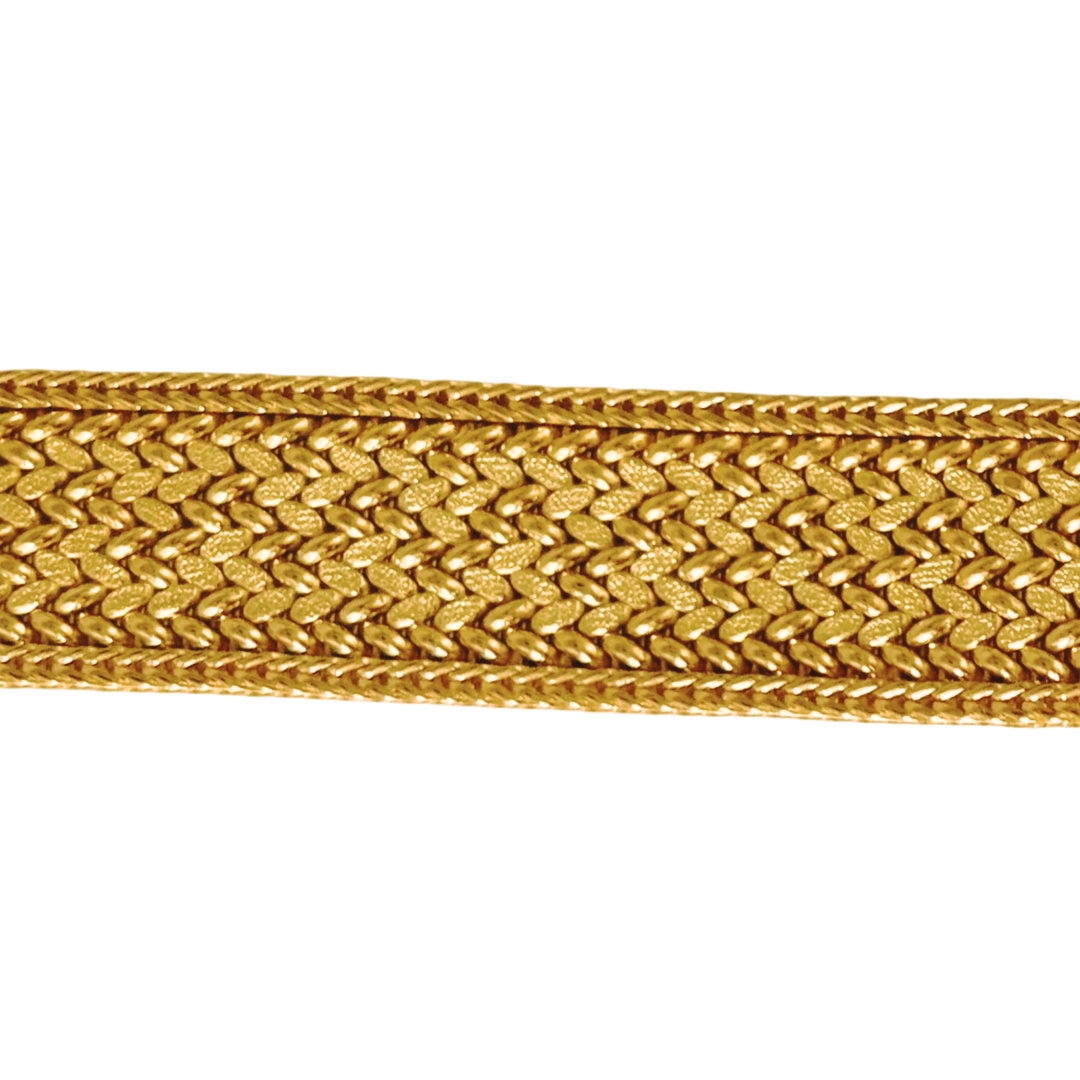 Bracelet Tressé Caplain Paris - Or Jaune 750 & Saphir