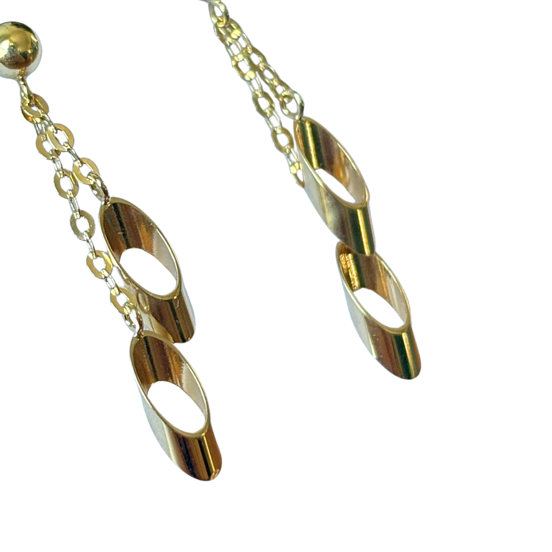 Boucles D'oreilles Pendantes - Or Jaune 750