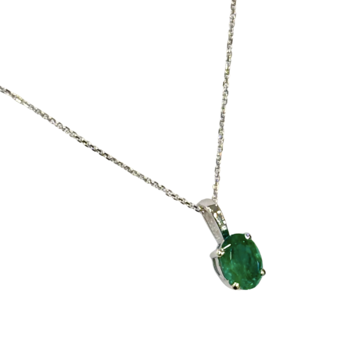 Collier Lapuna - Or Blanc 750 & Émeraude