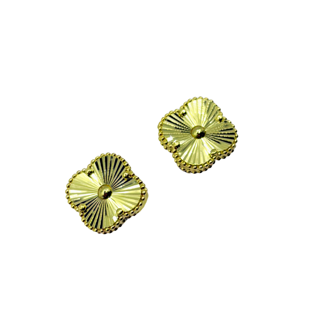 Boucles D'oreilles Trèfles - Or Jaune 750