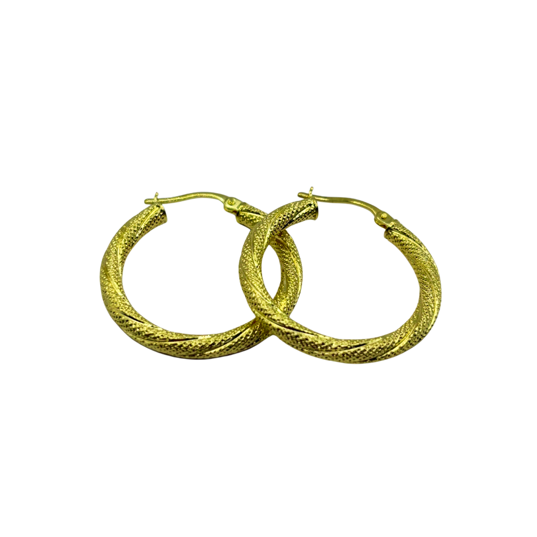 Boucles D'oreilles Créoles - Or Jaune 750