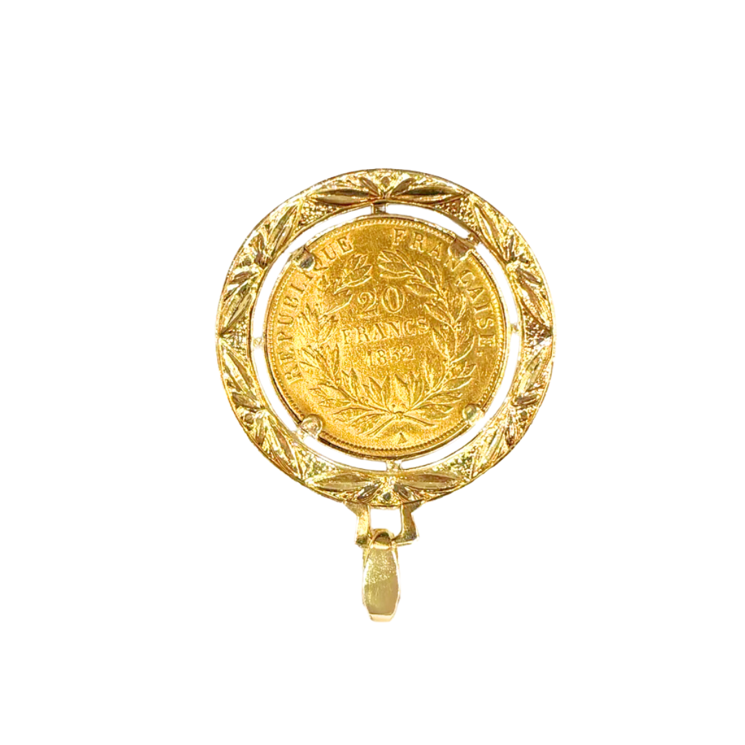 Pendentif Pièce - Or Jaune 750 & Pièce Or 20 Francs Napoléon