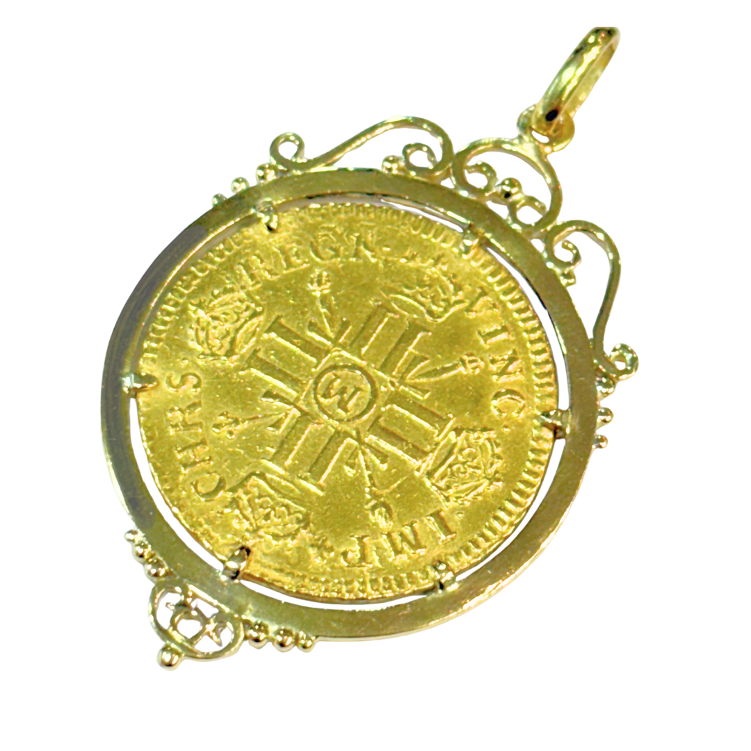 Pendentif Pièce - Or Jaune 750 & Pièce Louis XIV