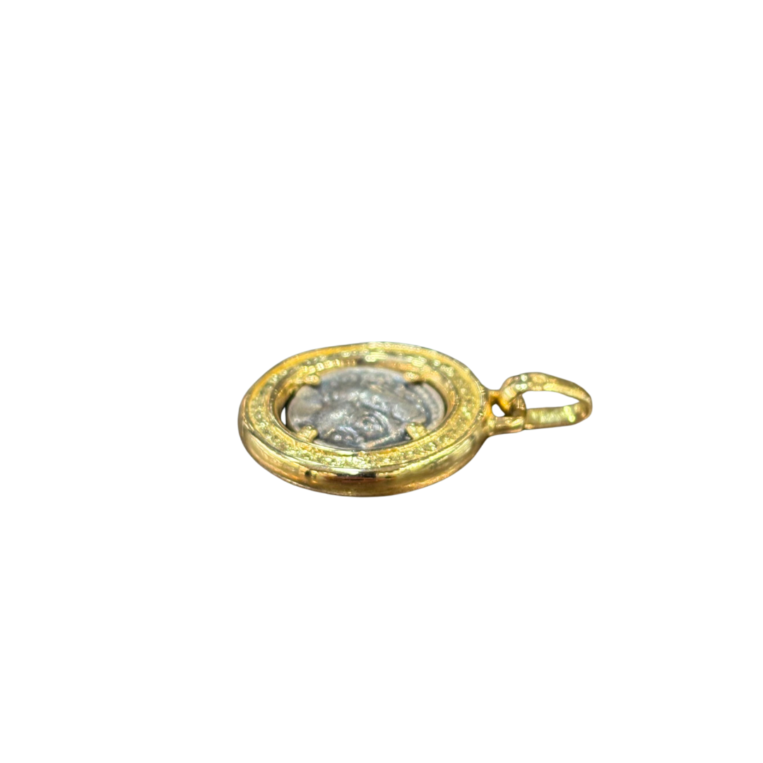 Pendentif Pièce - Or Jaune 750 & Argent