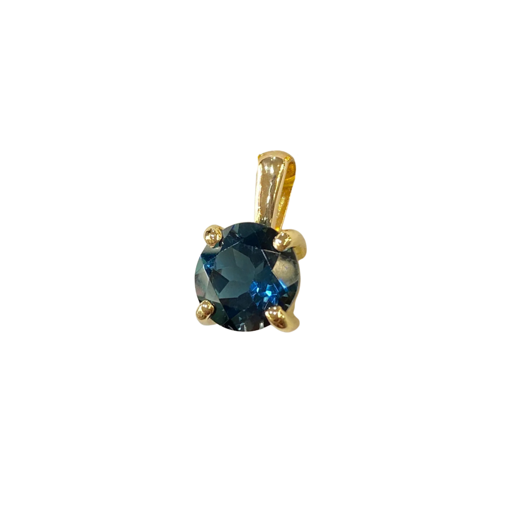 Pendentif Lapuna - Or Jaune 750 & Topaze Blue London