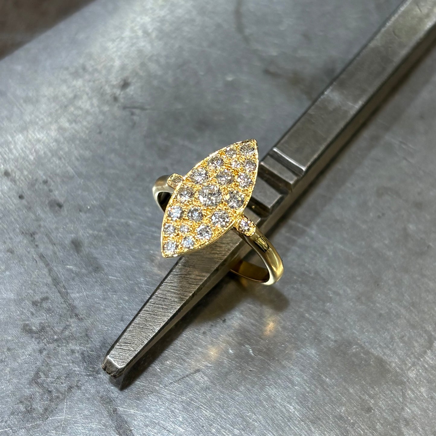 Bague Marquise - Or Jaune 750 & Diamants