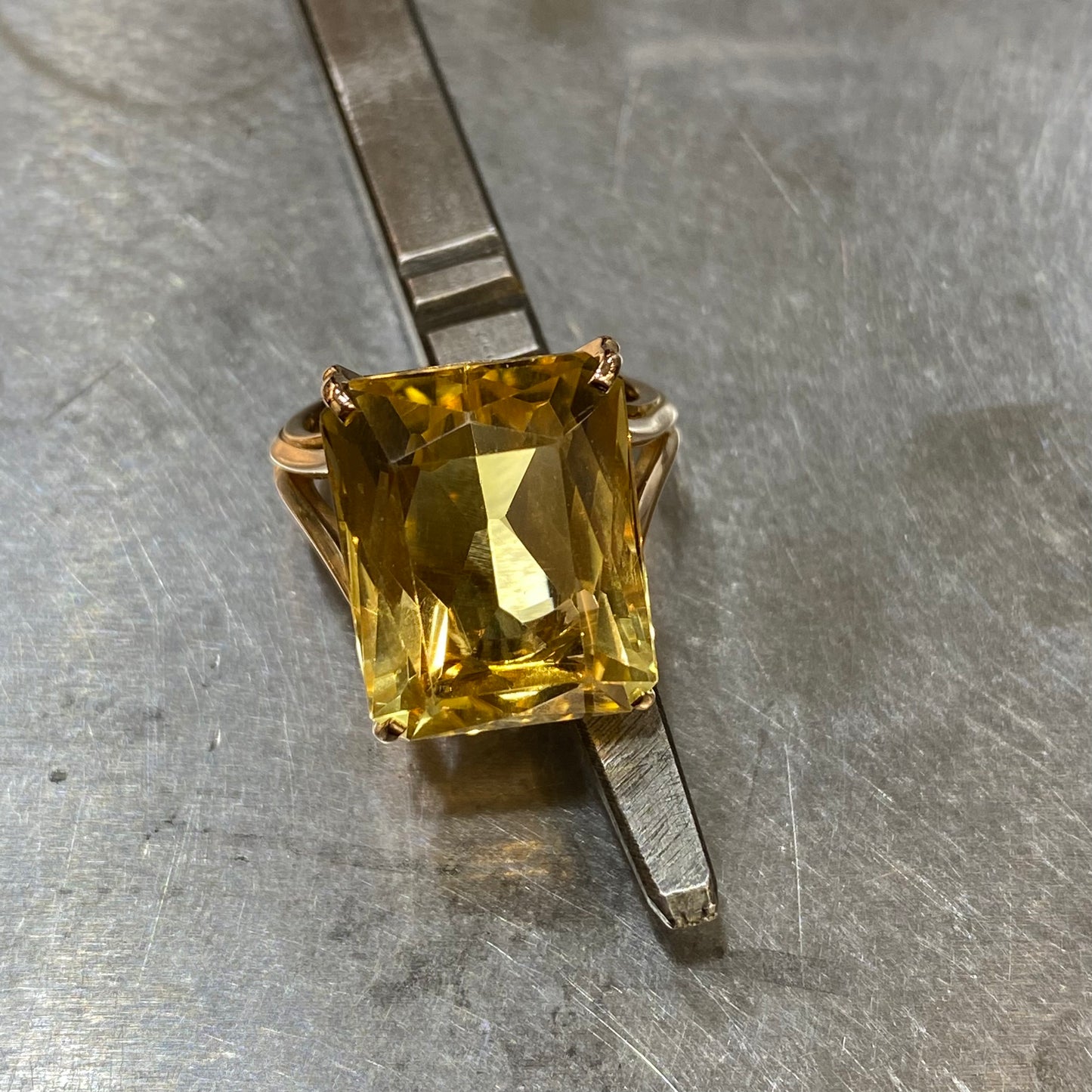 Bague Cocktail - Or Jaune 750 & Citrine Occasion