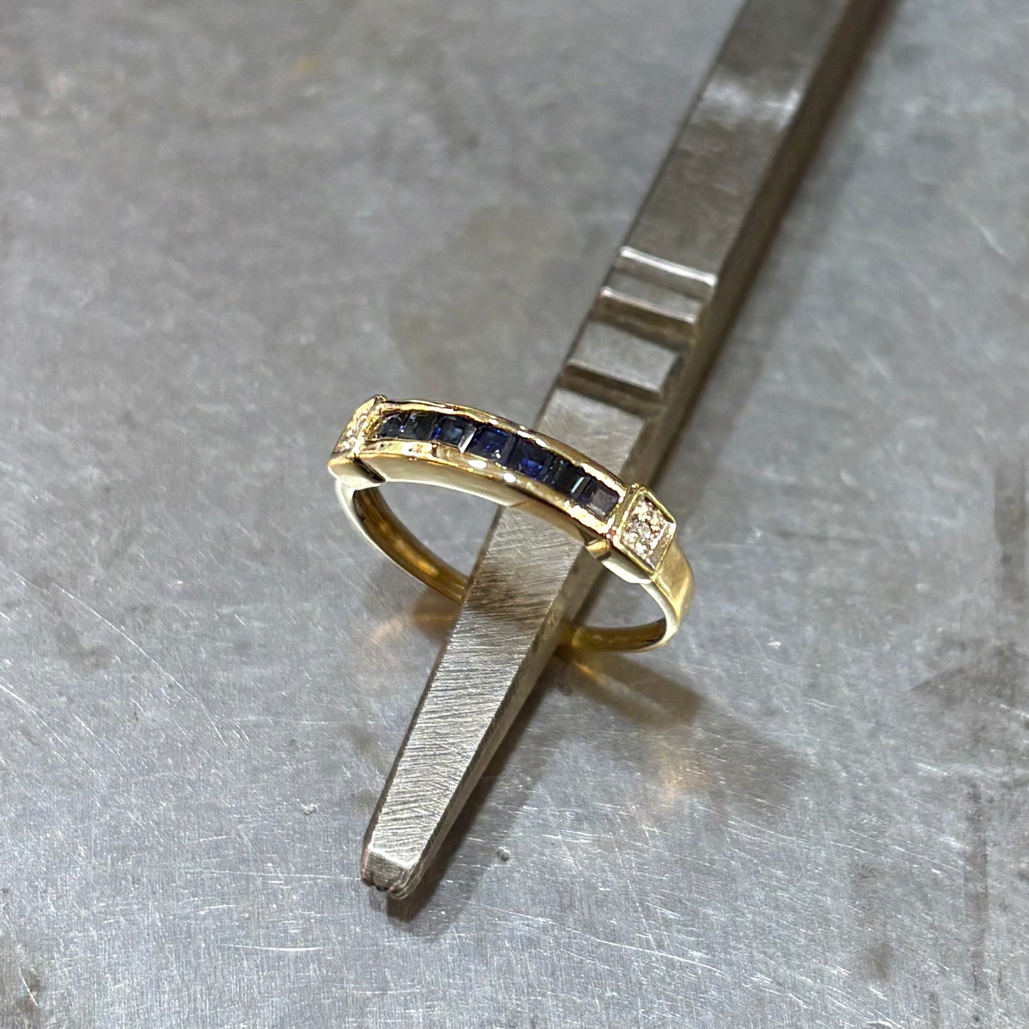 Bague Alliance - Or Jaune 750 Saphirs & Diamants