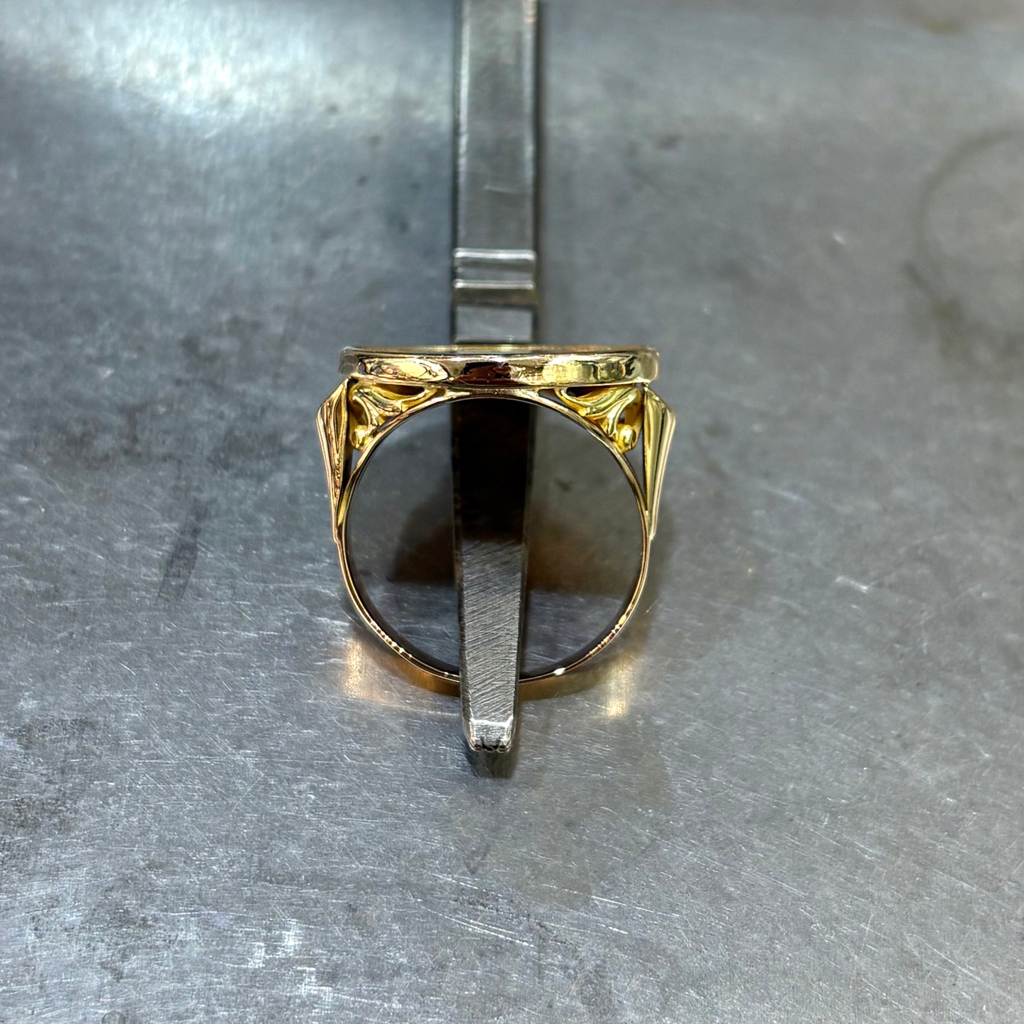 Bague Pièce - Or Jaune 750 & Pièce Or 10 Francs Marianne Coq