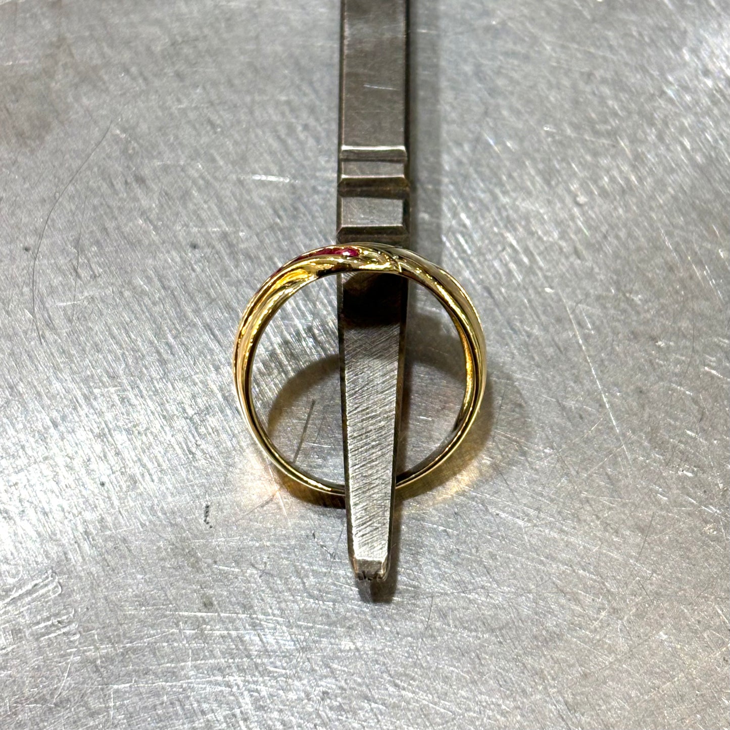 Bague Noeud - Or Jaune 750 & Rubis