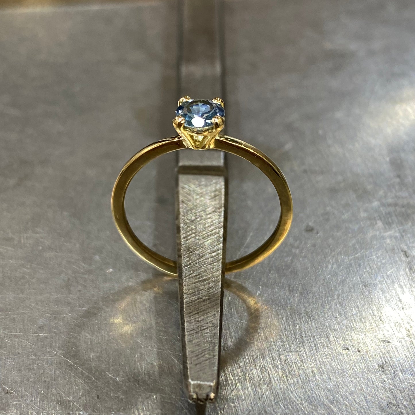 Bague Natori - Or Jaune 750 & Aigue-Marine Création Fremont