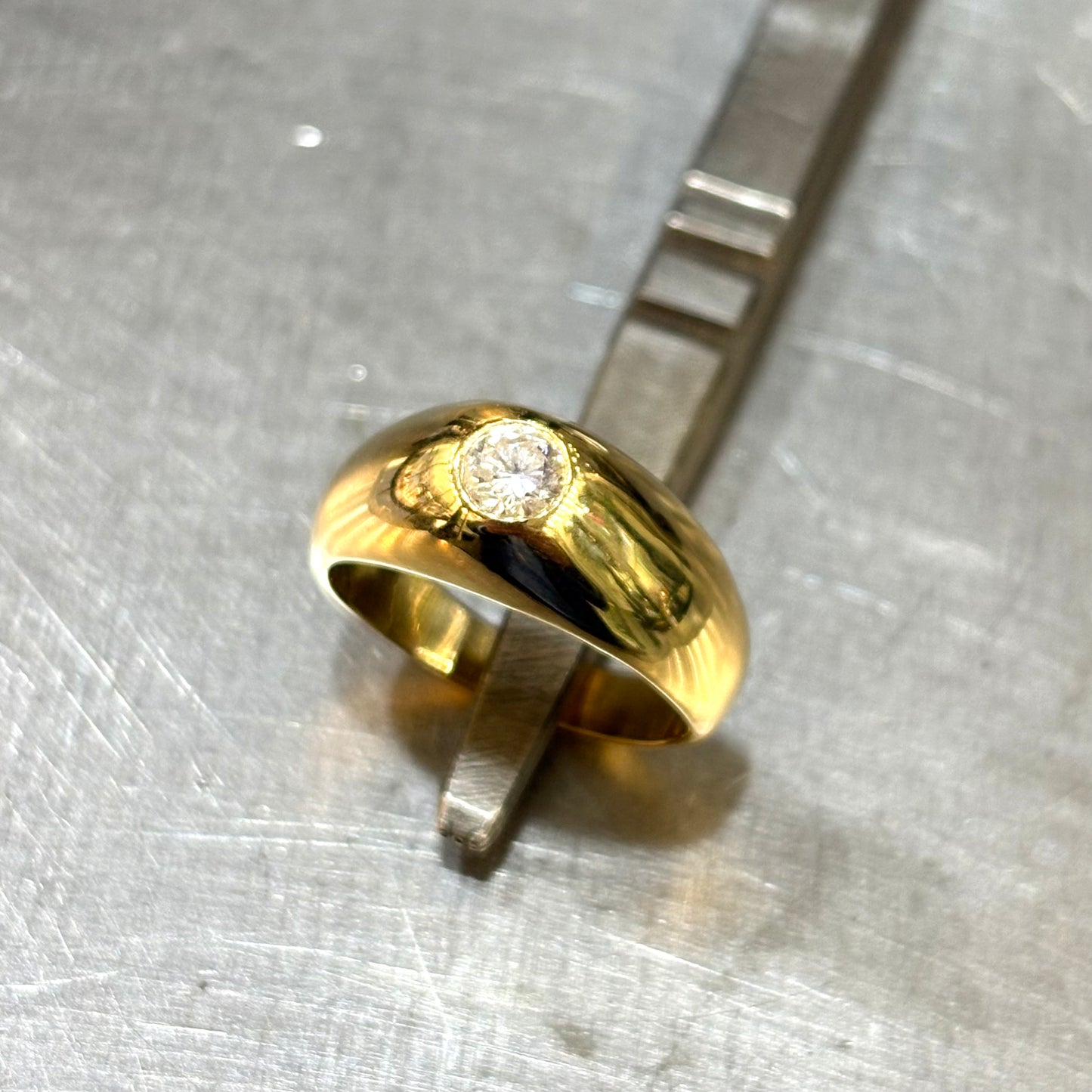 Bague Jonc - Or Jaune 750 & Diamant