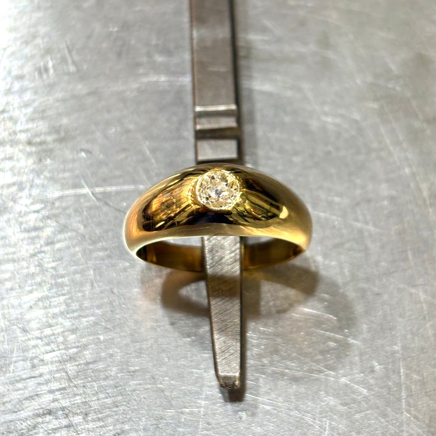 Bague Jonc - Or Jaune 750 & Diamant