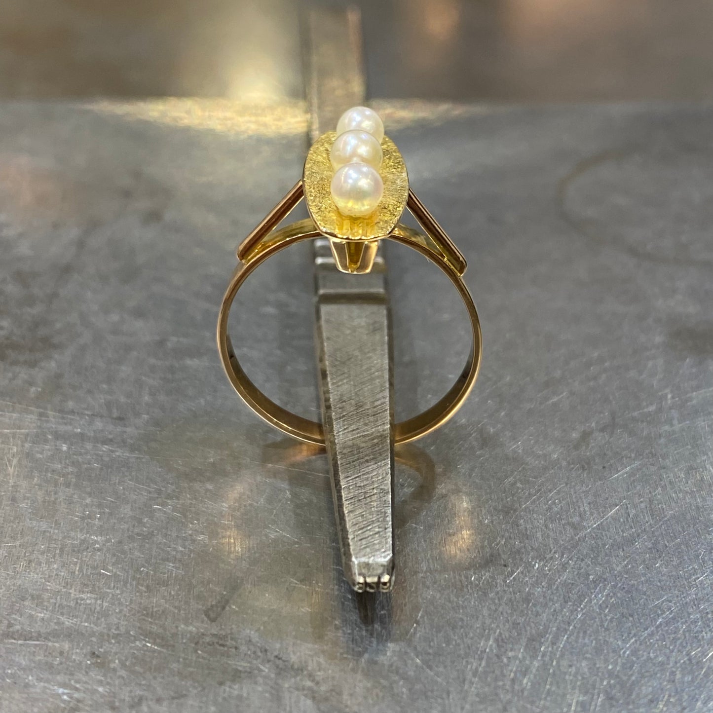 Bague - Or Jaune 750 & Perles Naturelles Akoya Occasion