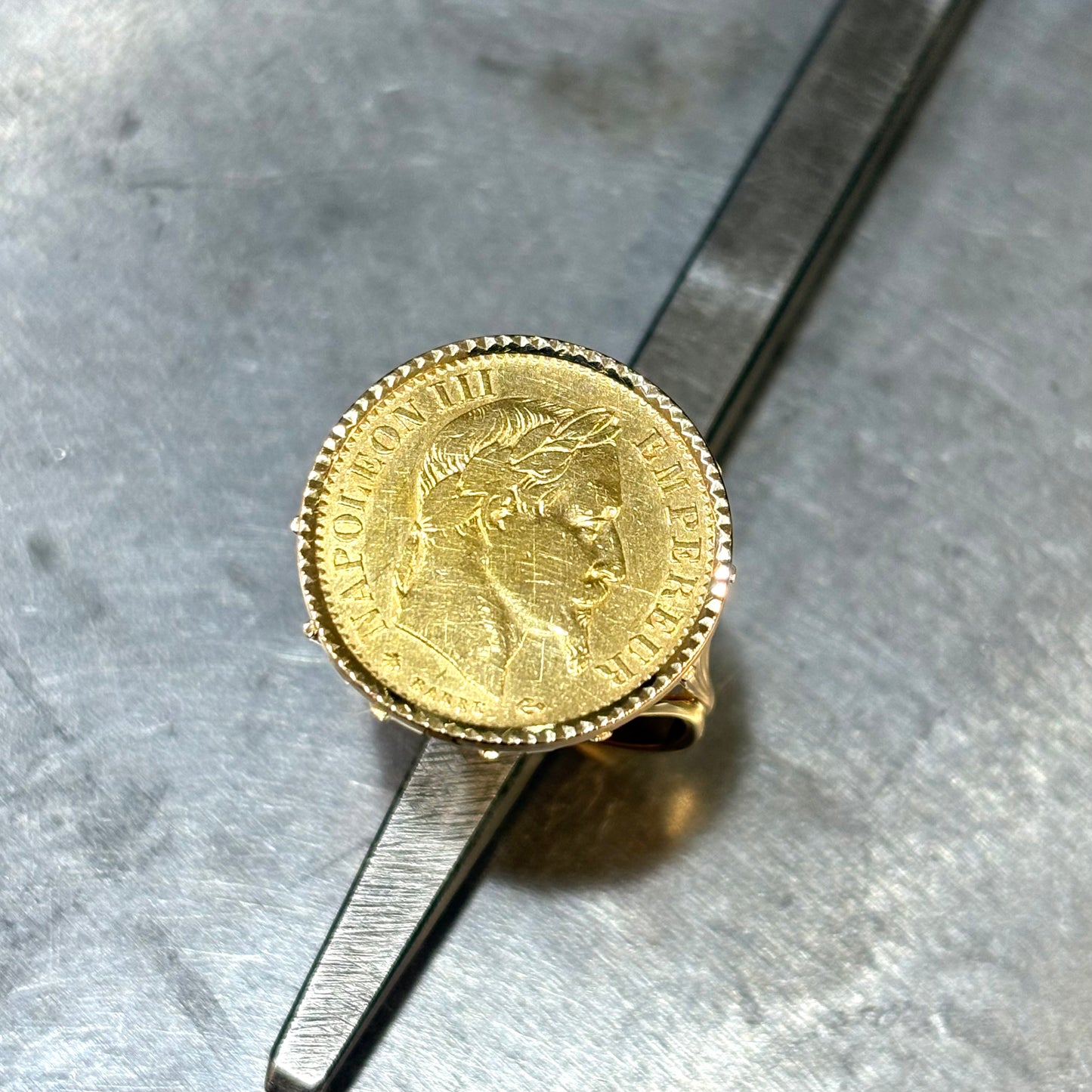 Bague Pièce - Or Jaune 750 & Pièce Or 10 Francs Napoléon