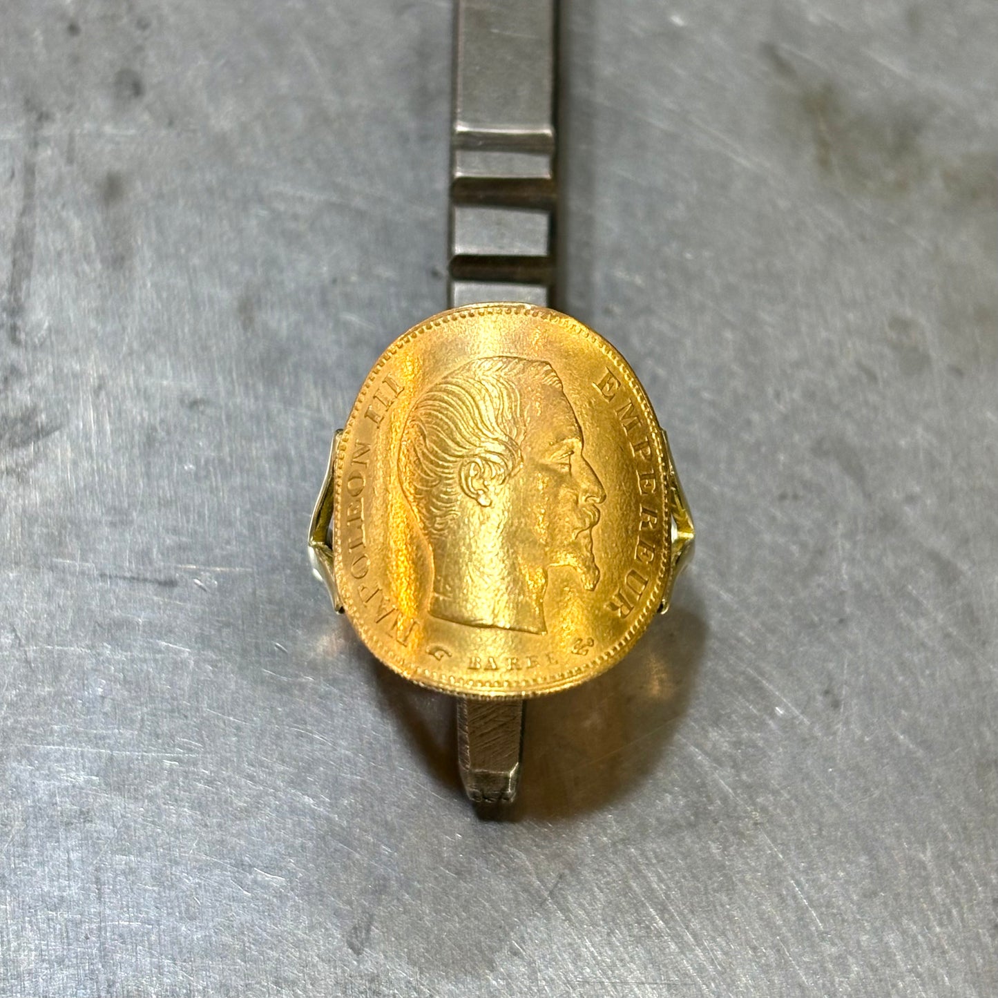 Bague Pièce - Or Jaune 750 & Pièce Or 10 Francs Napoléon