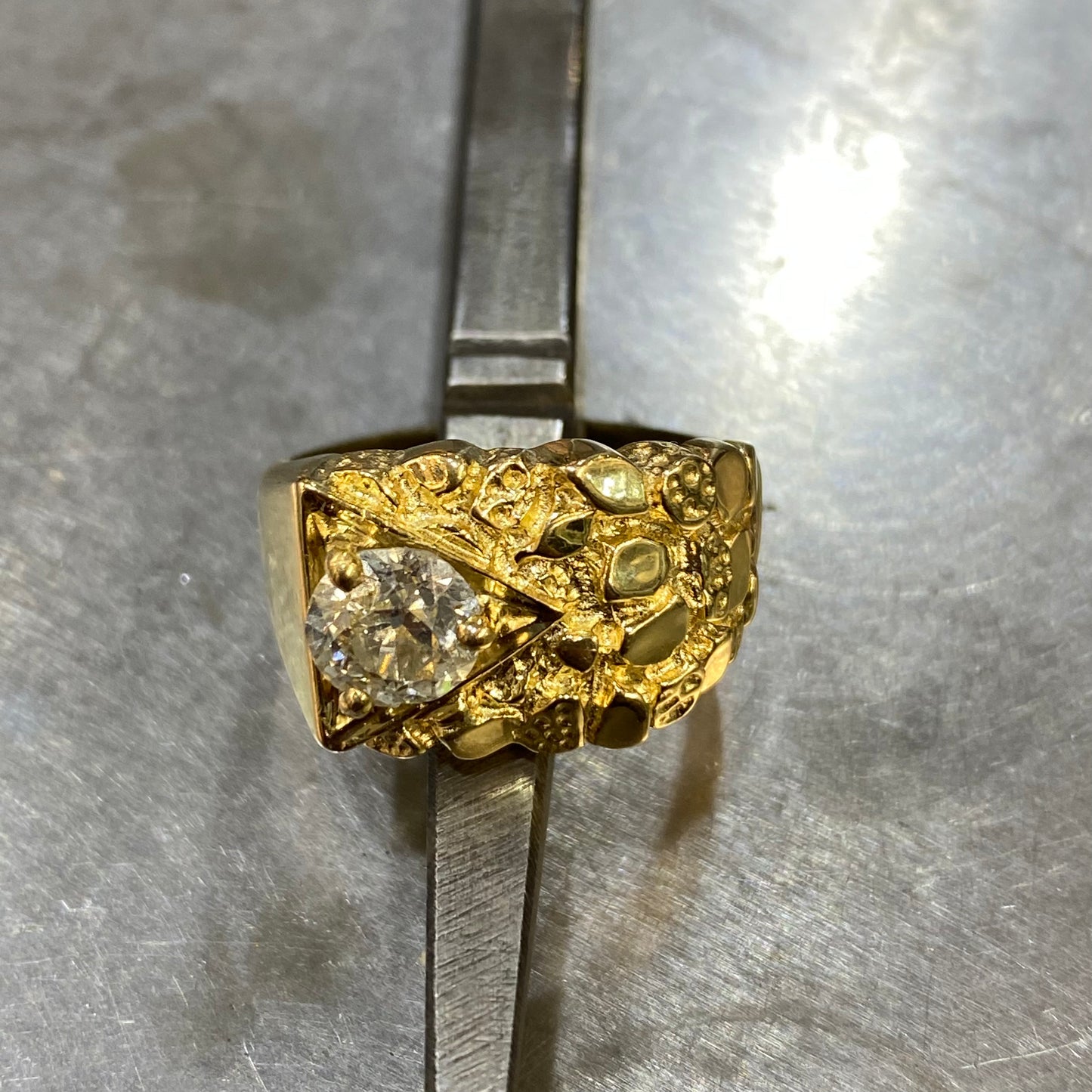 Bague - Or Jaune 750 & Diamant Neuf