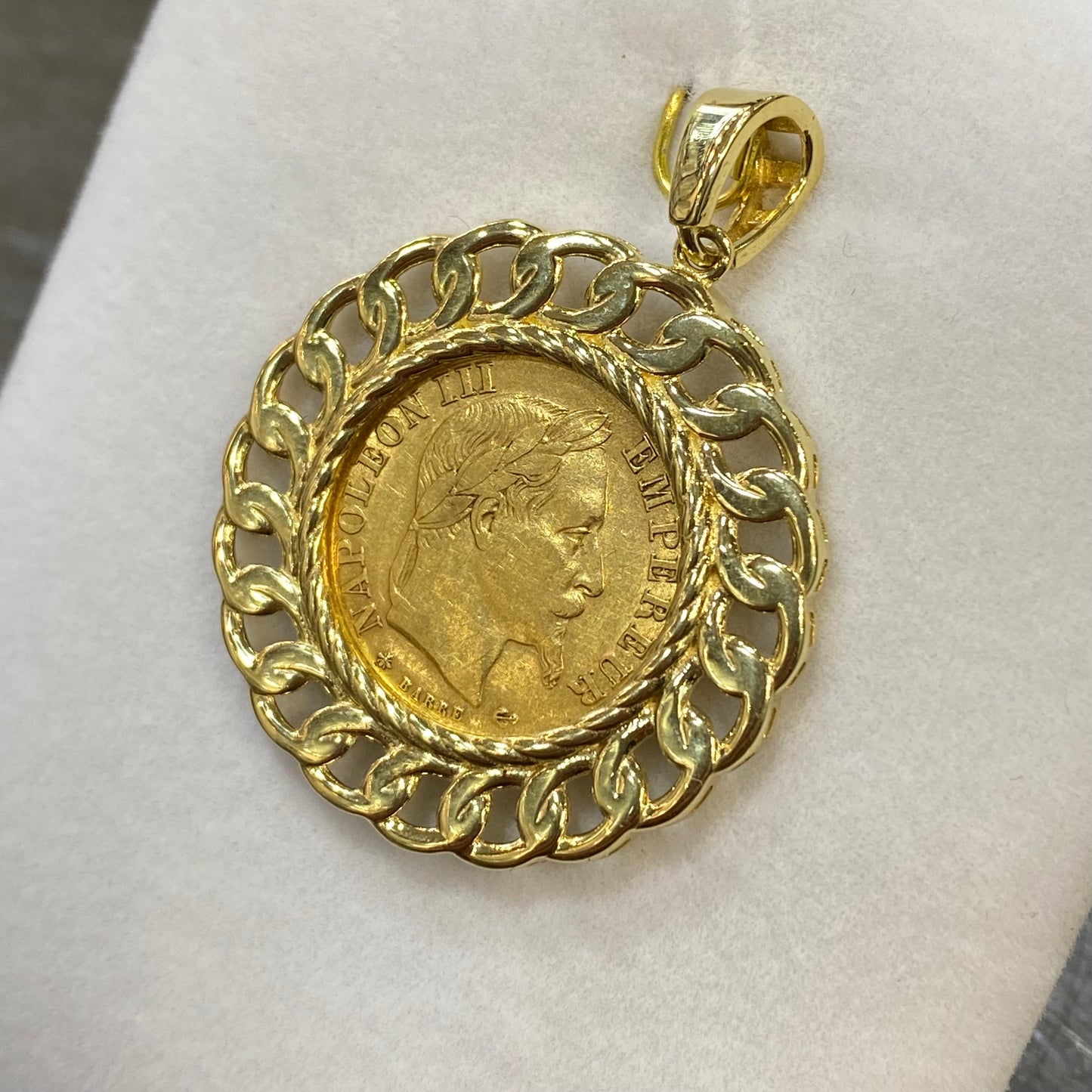 Pendentif - Or Jaune 750 & Pièce Or 10 Francs Napoléon