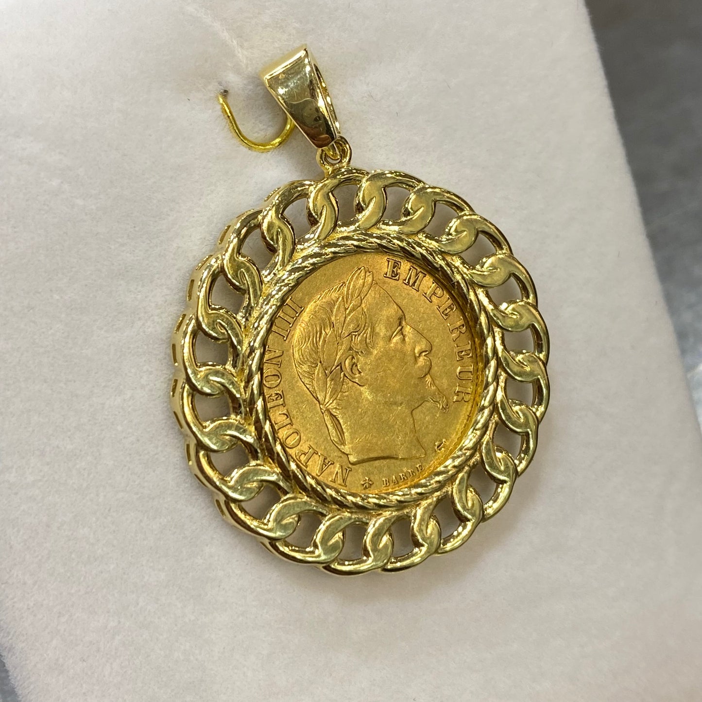 Pendentif - Or Jaune 750 & Pièce Or 10 Francs Napoléon