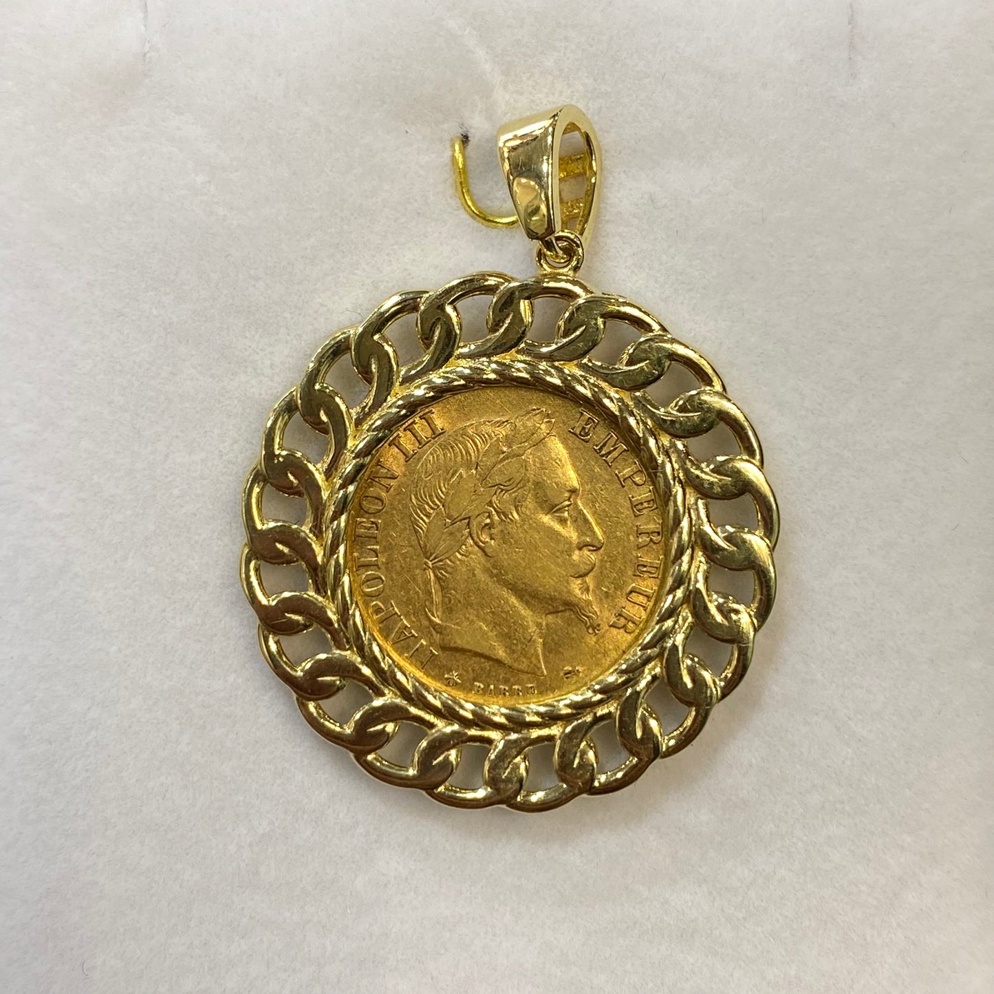 Pendentif - Or Jaune 750 & Pièce Or 10 Francs Napoléon