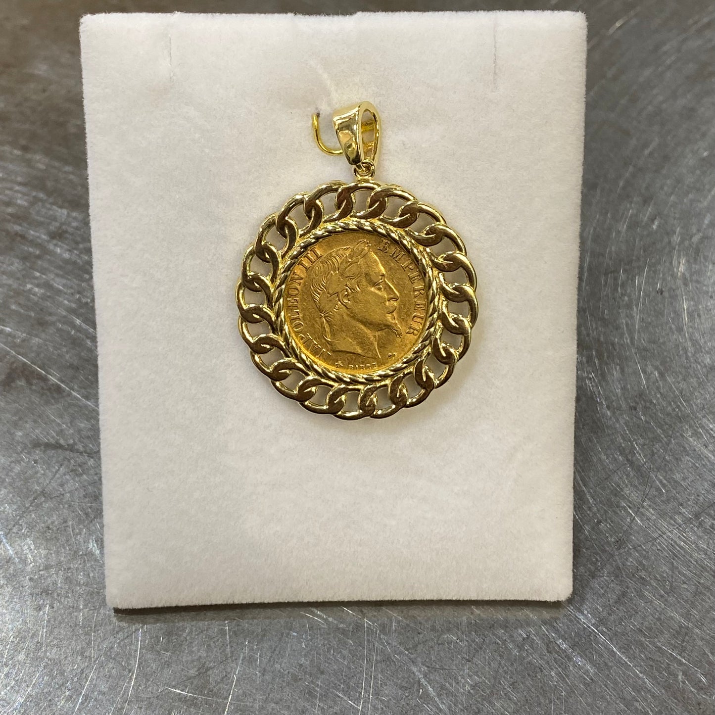 Pendentif - Or Jaune 750 & Pièce Or 10 Francs Napoléon