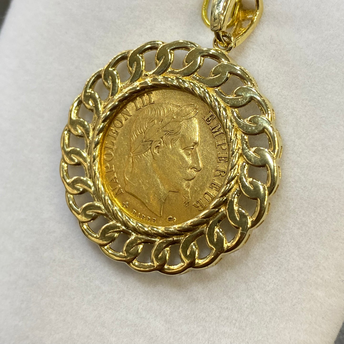 Pendentif - Or Jaune 750 & Pièce Or 10 Francs Napoléon