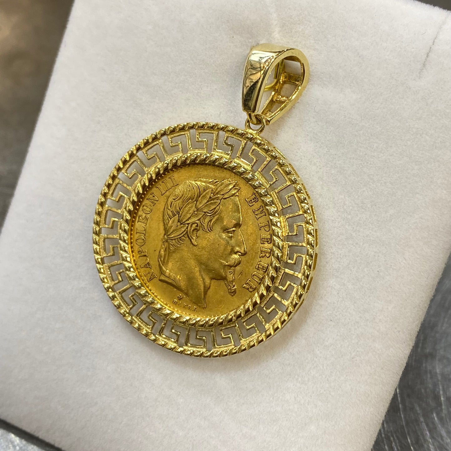 Pendentif - Or Jaune 750 & Pièce Or 10 Francs Napoléon