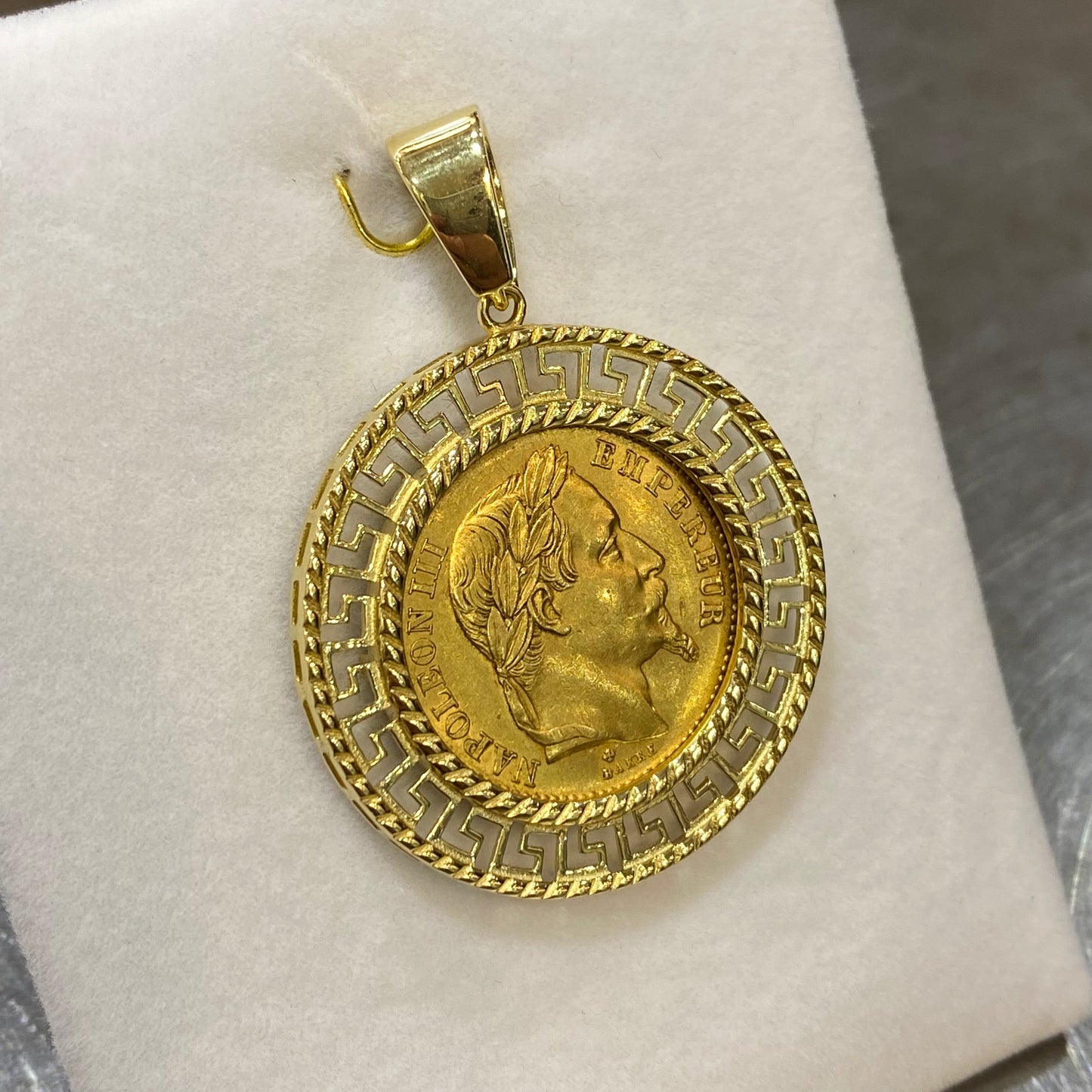 Pendentif - Or Jaune 750 & Pièce Or 10 Francs Napoléon