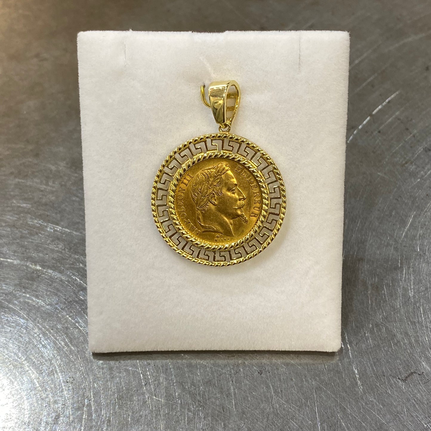 Pendentif - Or Jaune 750 & Pièce Or 10 Francs Napoléon