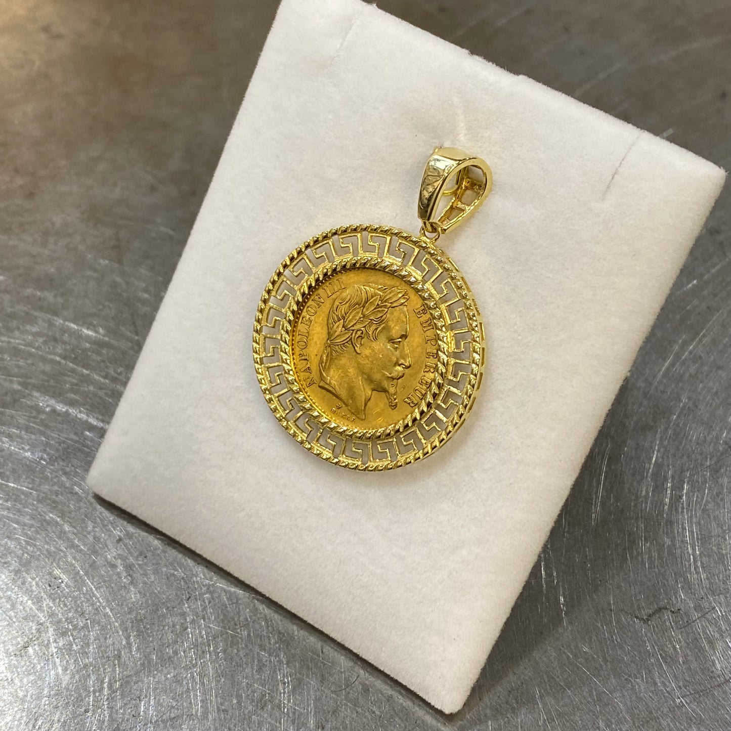 Pendentif - Or Jaune 750 & Pièce Or 10 Francs Napoléon