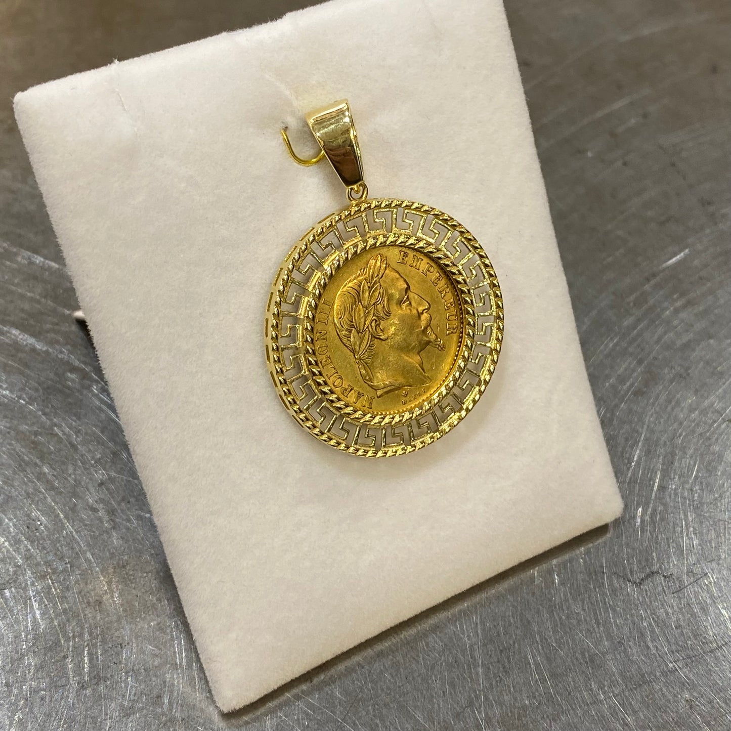 Pendentif - Or Jaune 750 & Pièce Or 10 Francs Napoléon