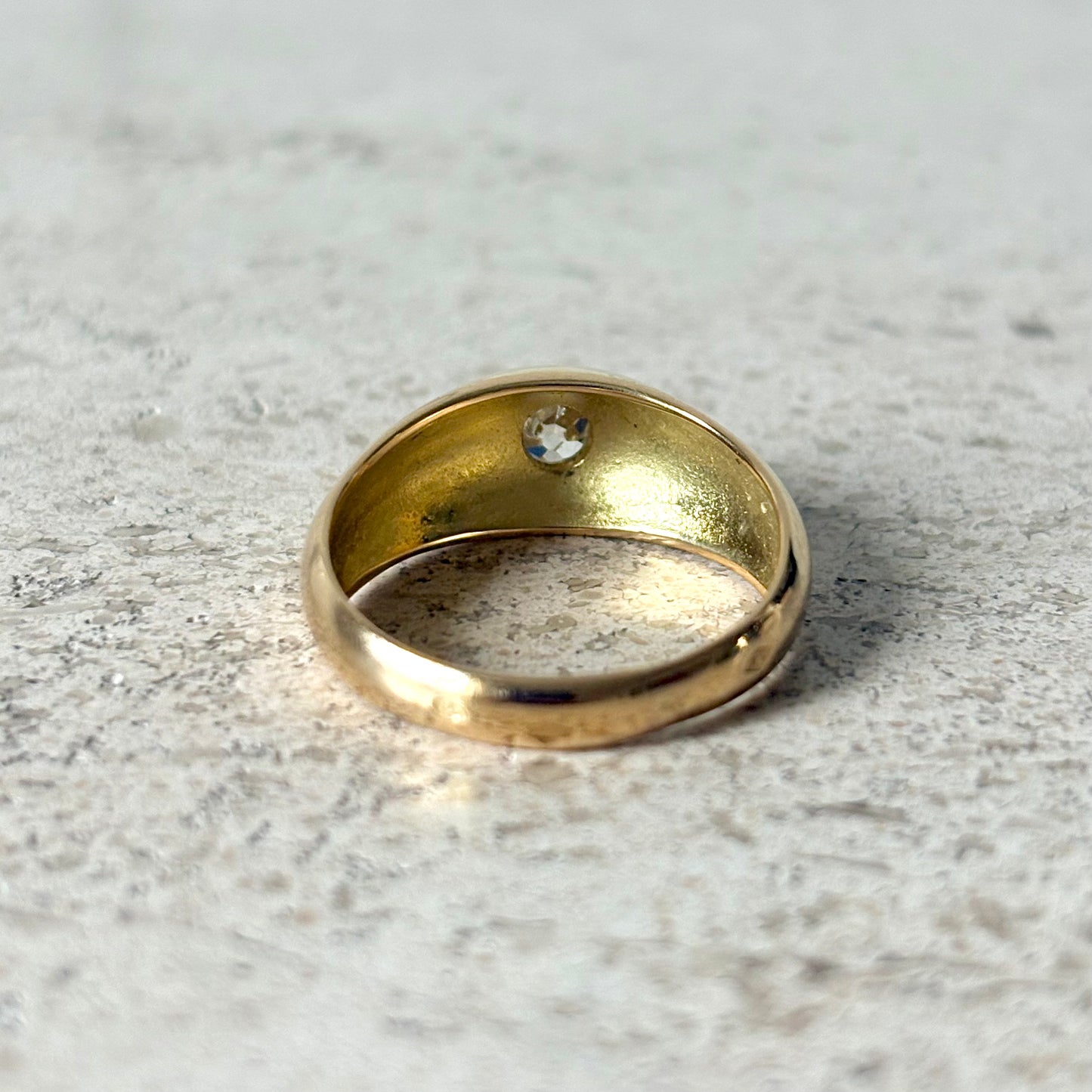 Bague Jonc - Or Jaune 750 & Diamant