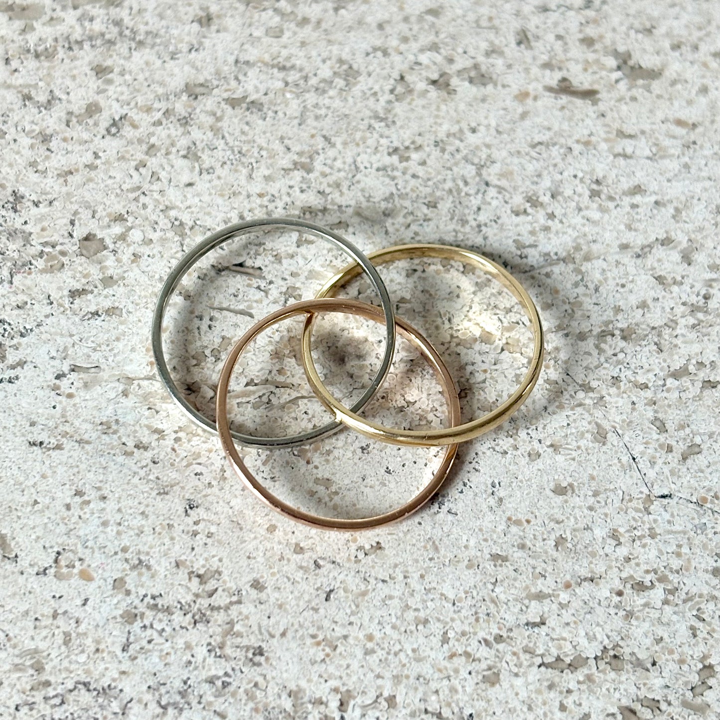 Bague Alliance - 3 Ors Jaune/Rose/Blanc 750