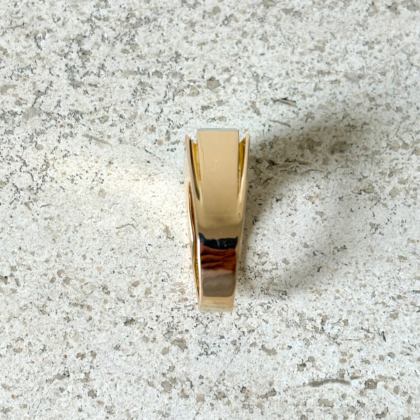 Bague Tank Art Déco - Or Jaune 750 & Diamants