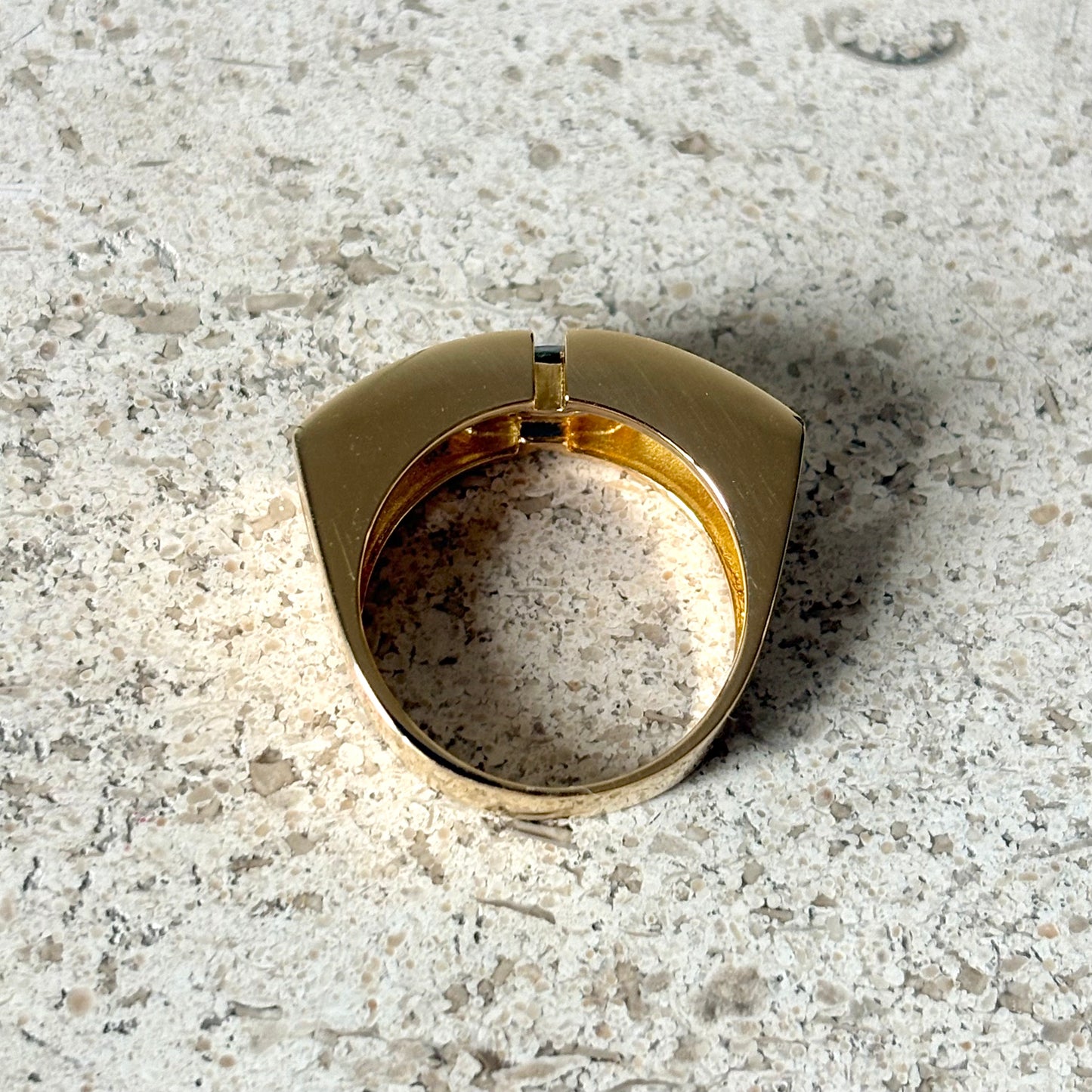 Bague Jonc - Or Jaune 750 Saphir & Diamants