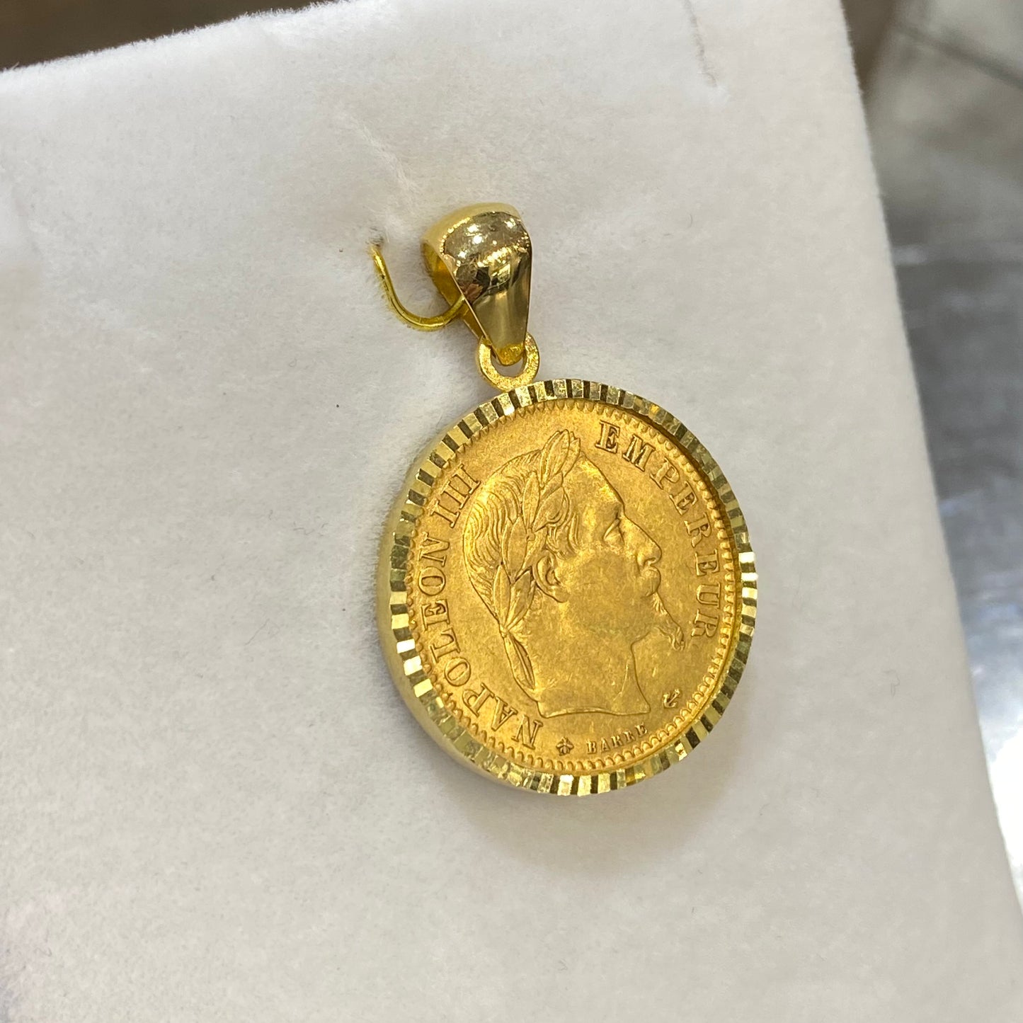 Pendentif - Or Jaune 750 & Pièce 10 Francs Napoléon