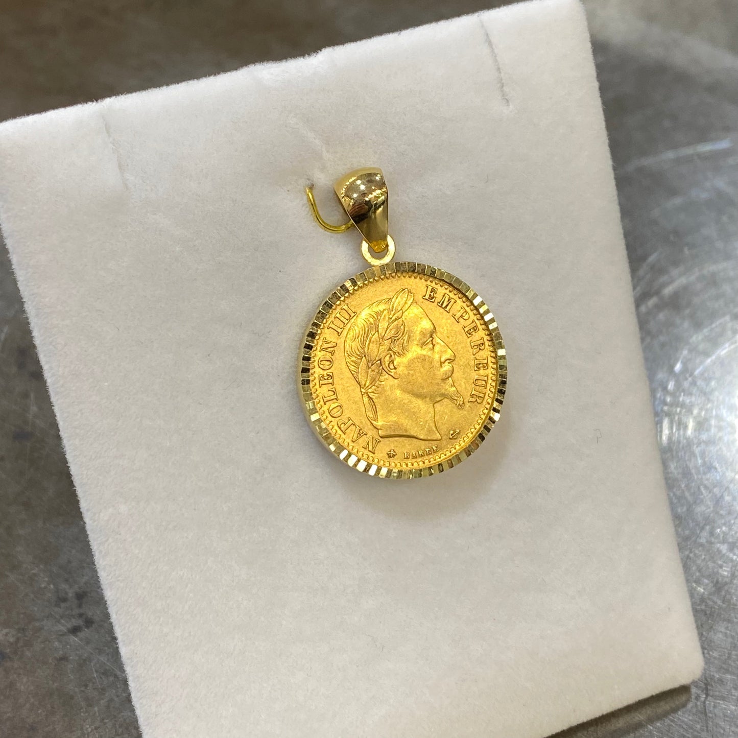 Pendentif - Or Jaune 750 & Pièce 10 Francs Napoléon