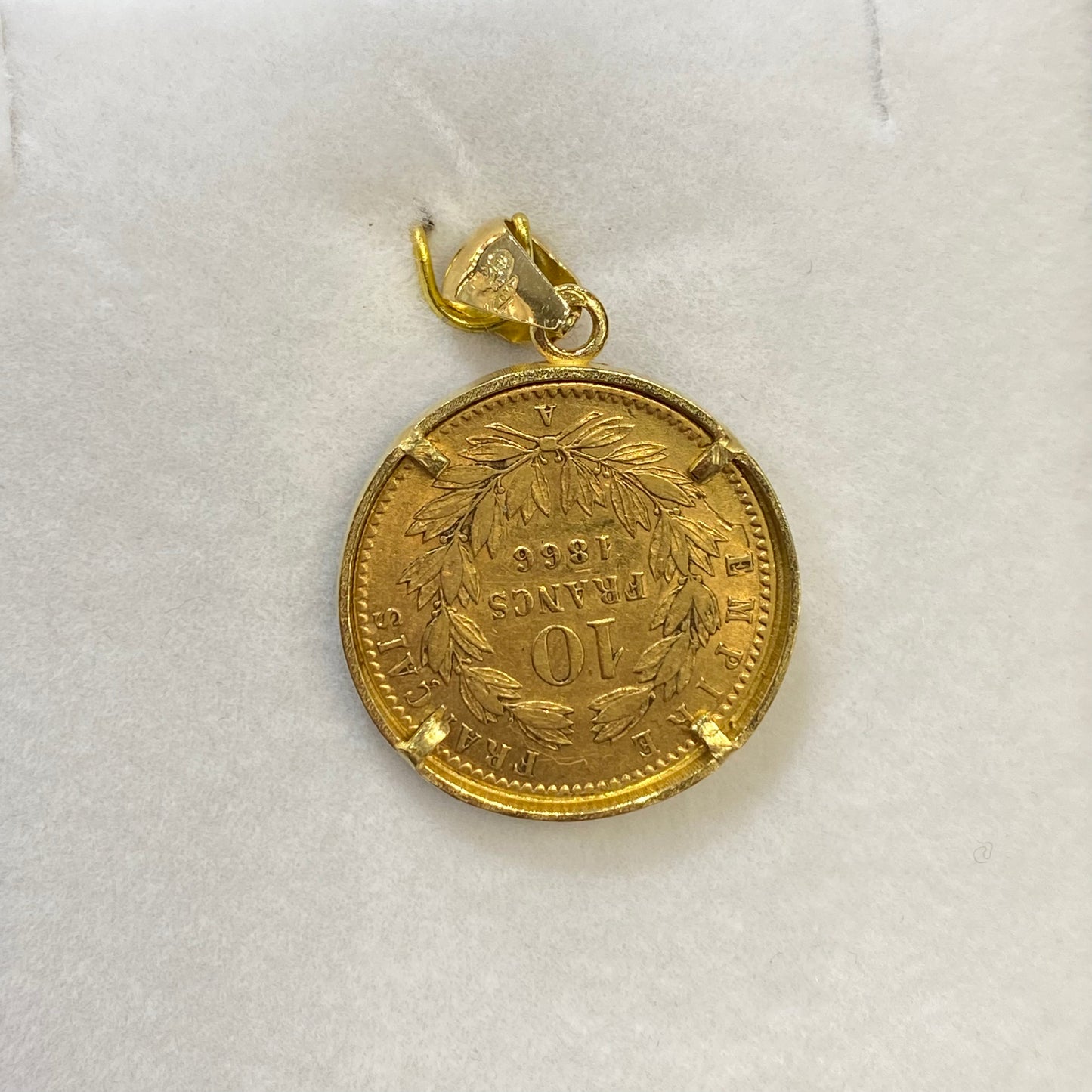 Pendentif - Or Jaune 750 & Pièce 10 Francs Napoléon