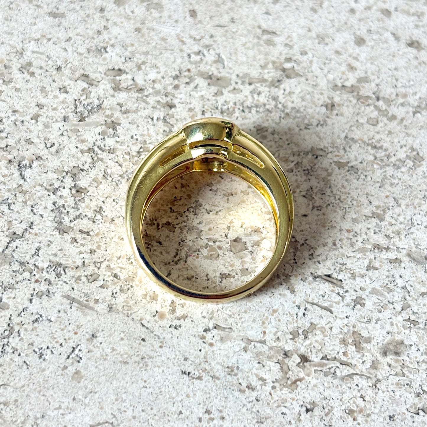 Bague Jonc - Or Jaune 750 Saphir & Diamants