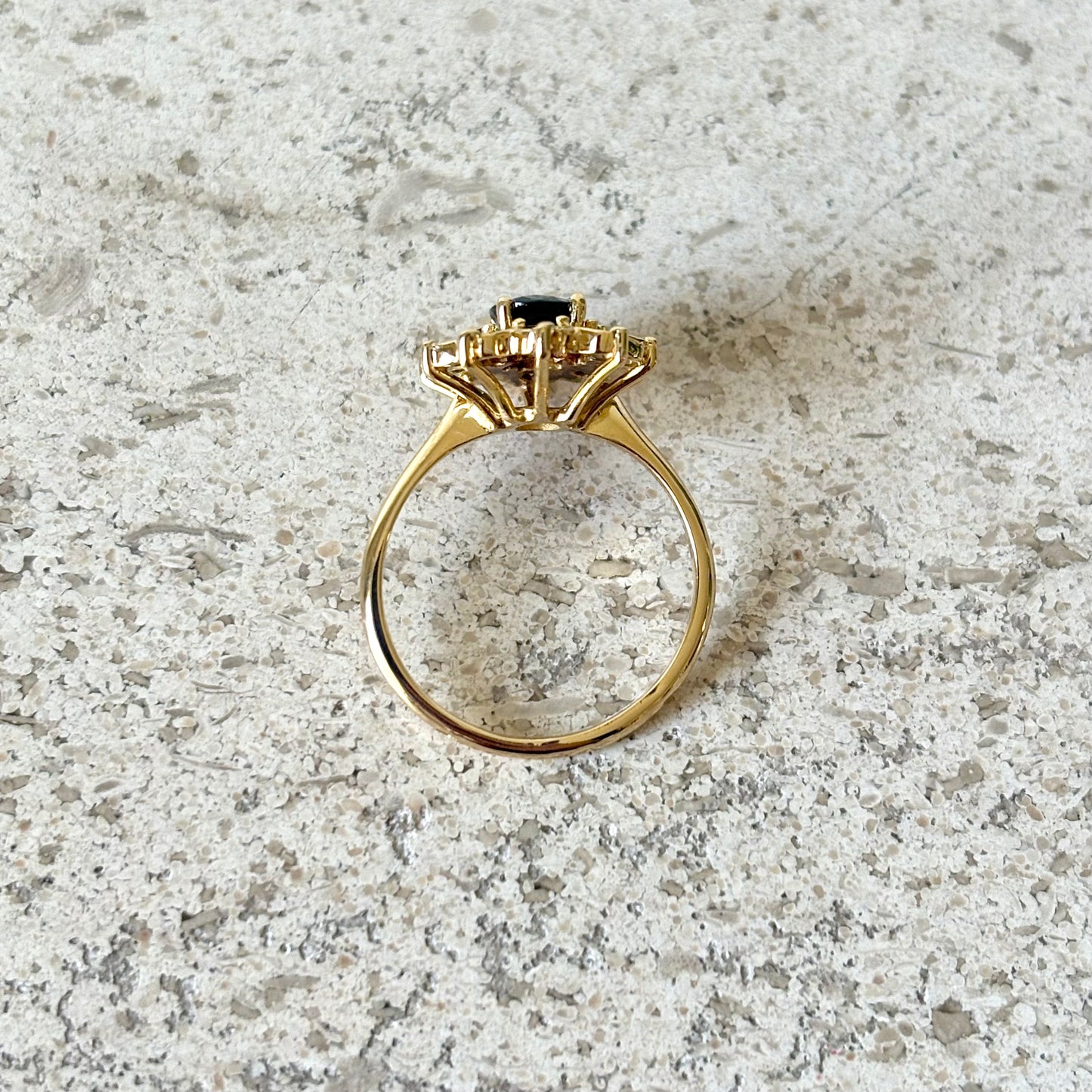 Bague Marguerite - Or Jaune 750 Saphir & Diamants
