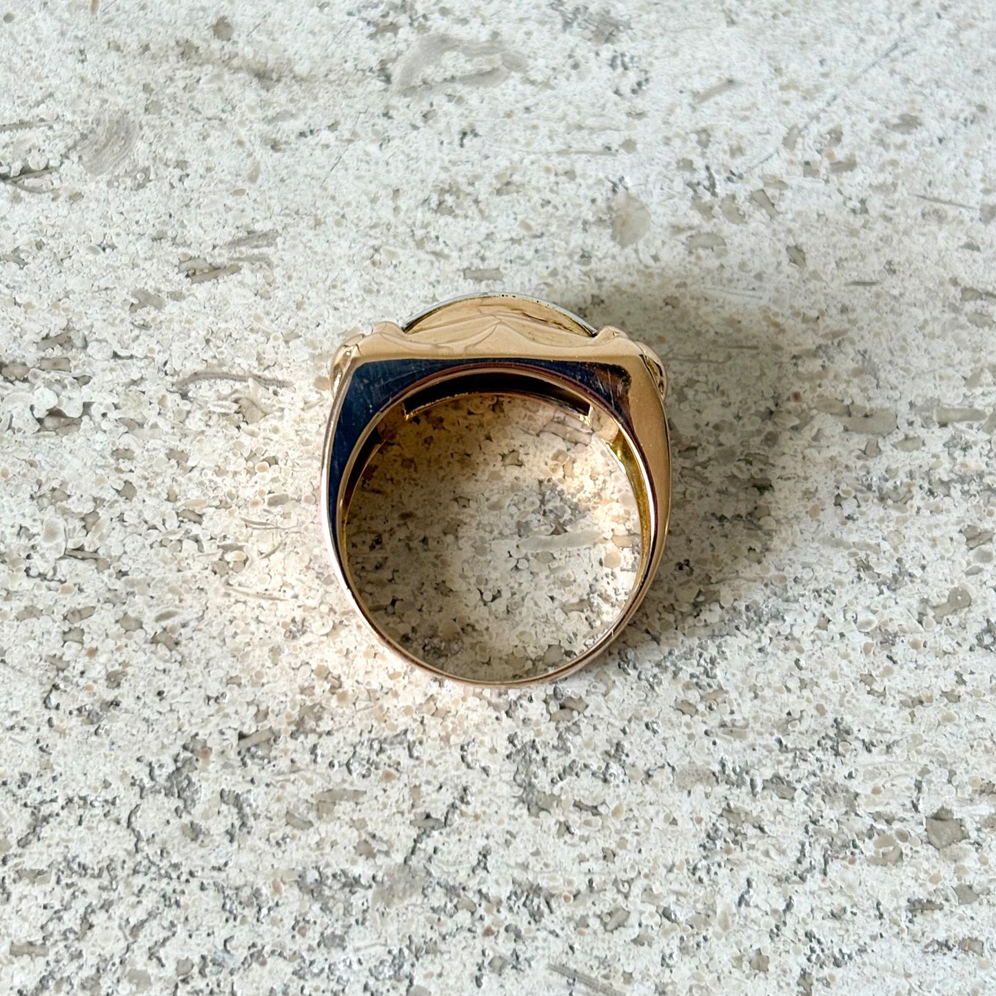 Bague Tank Vintage - Or Jaune 750 & Diamants