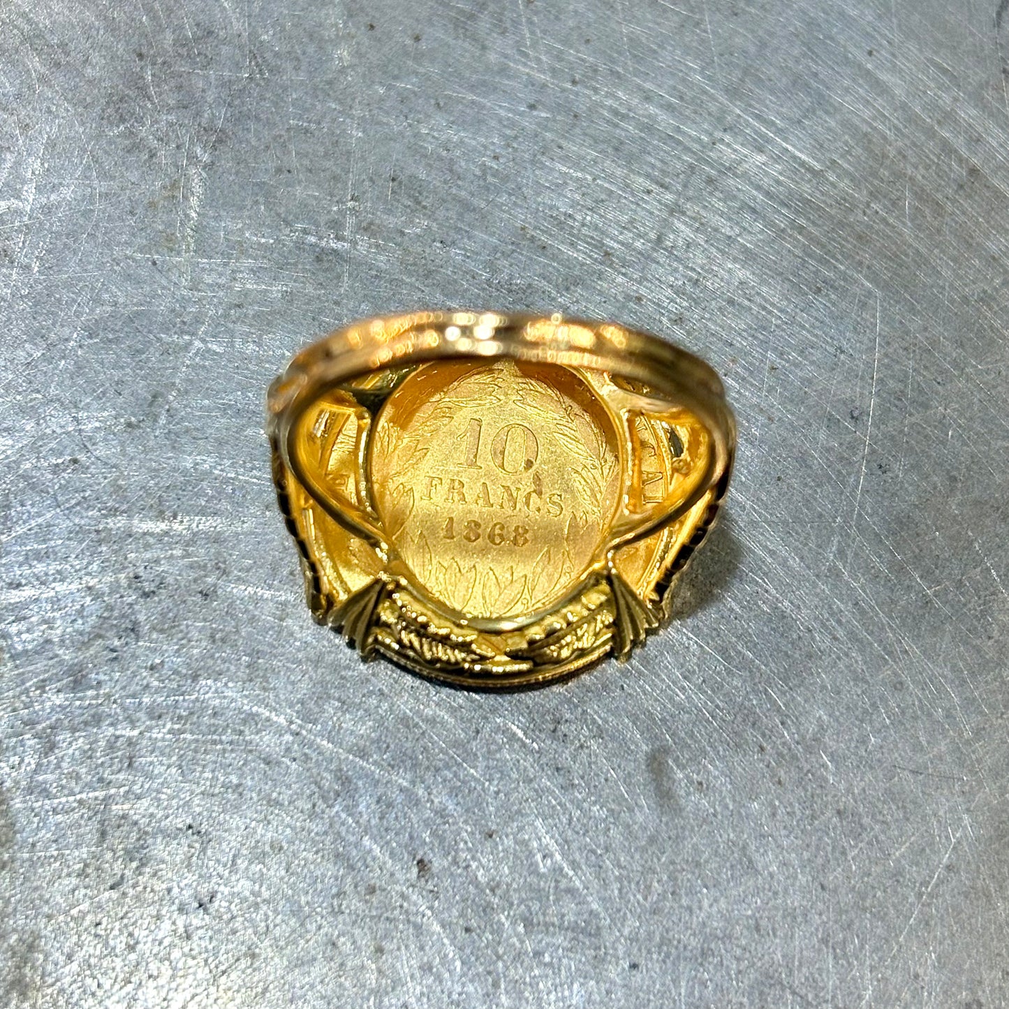 Bague Pièce - Or Jaune 750 & Pièce Or 10 Francs Napoléon