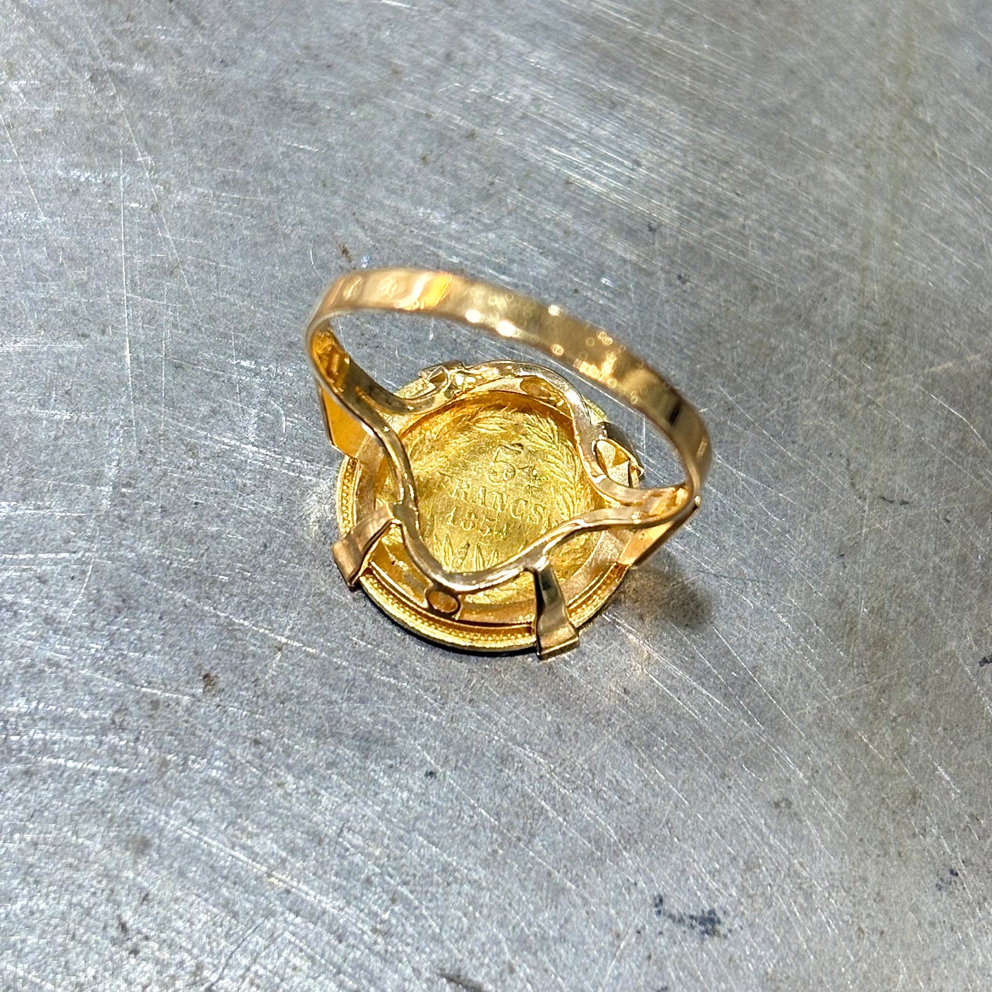 Bague Pièce - Or Jaune 750 & Pièce Or 5 Francs Napoléon