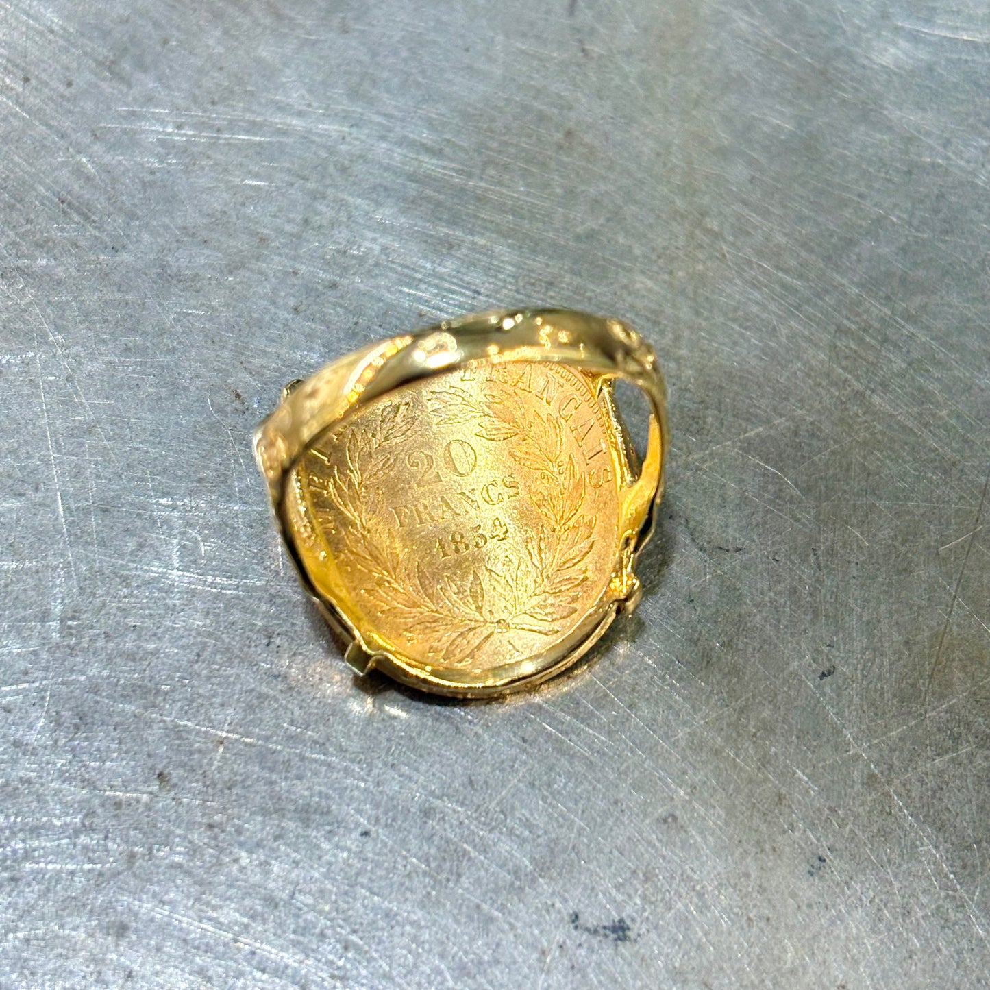 Bague Pièce - Or Jaune 750 & Pièce Or 20 Francs Napoléon