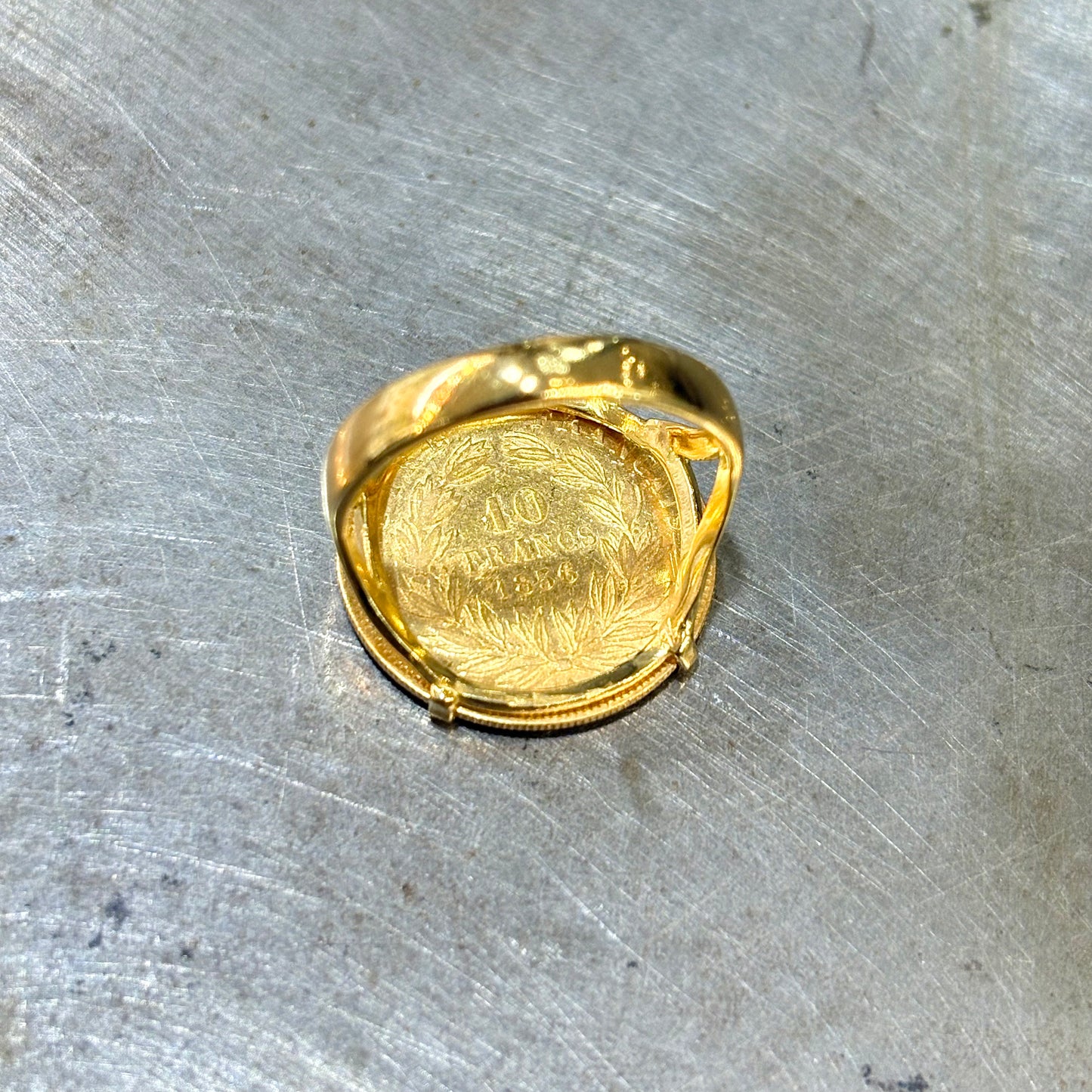 Bague Pièce - Or Jaune 750 & Pièce 10 Francs Napoléon
