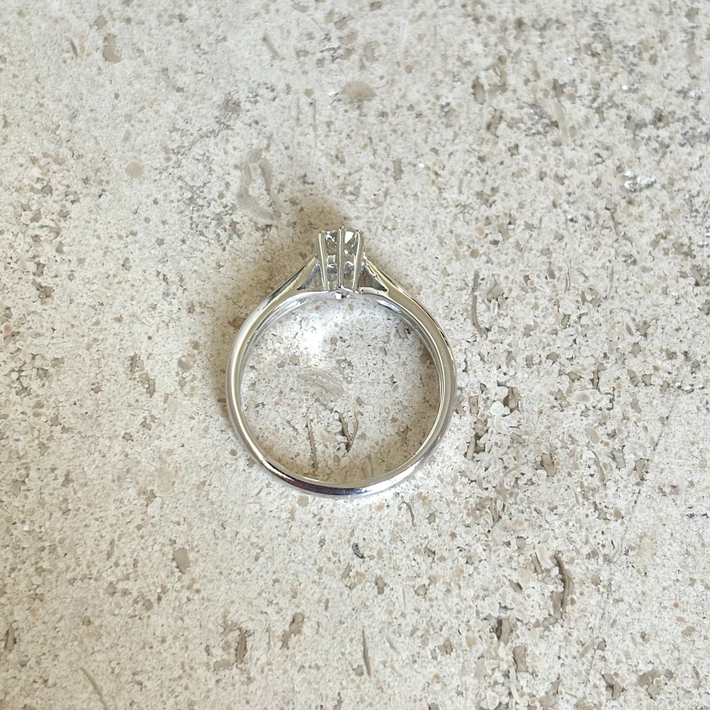 Bague Solitaire - Or Blanc 750 & Diamant