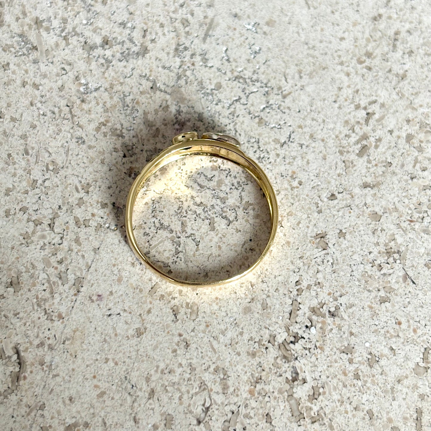 Bague Fer à Cheval - Or Jaune 750 & Rubis