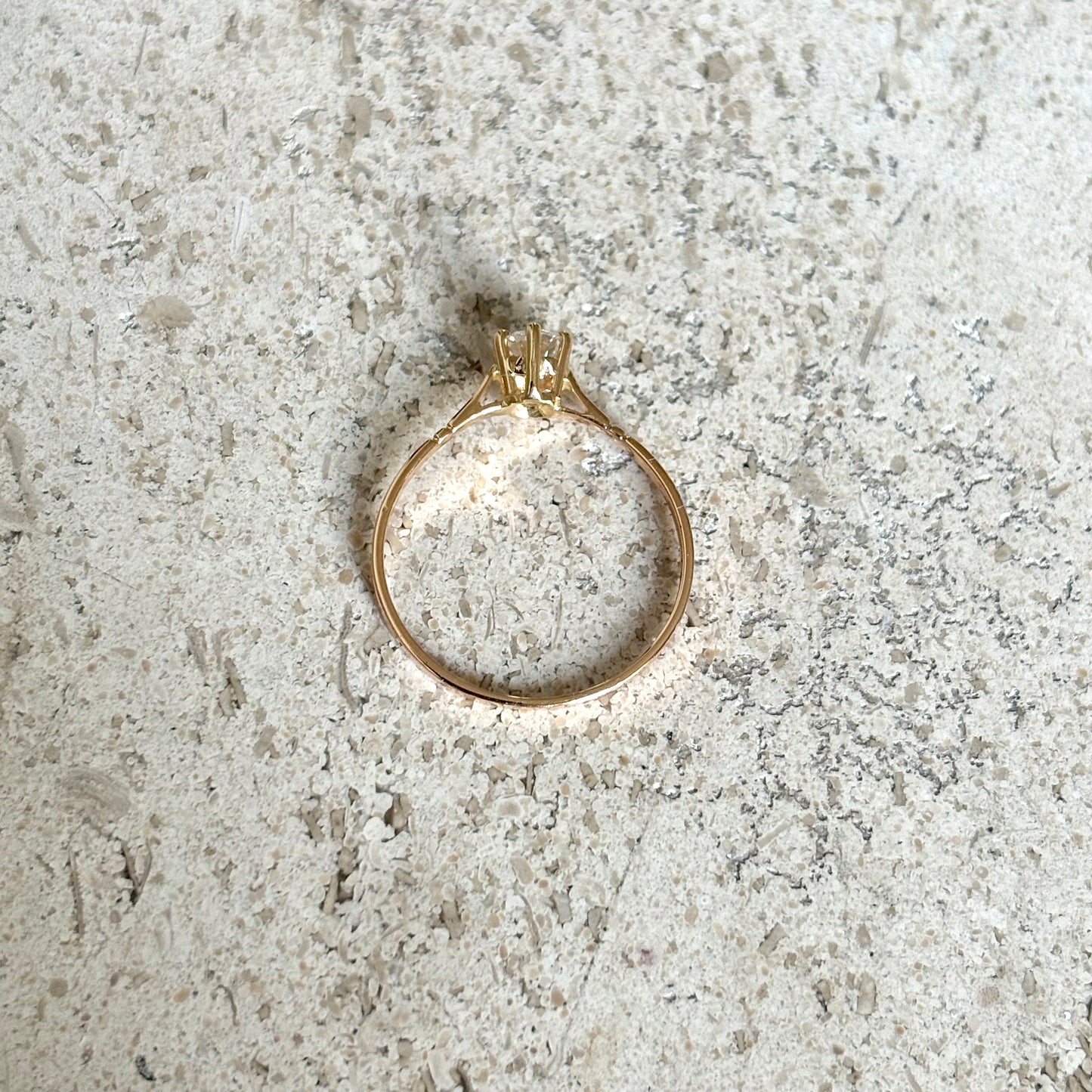Bague Solitaire - Or Rose 750 & Diamant